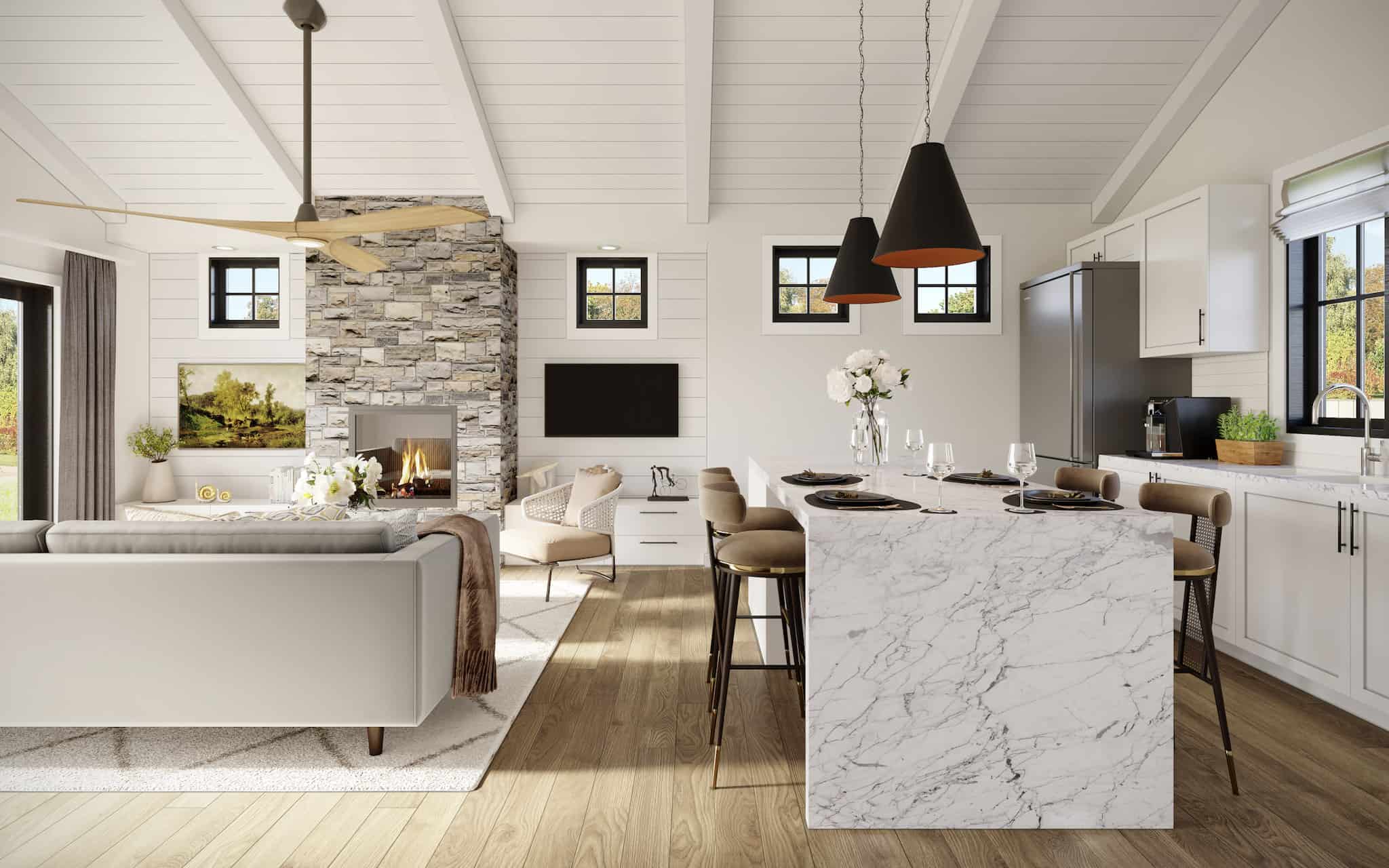 Kitchen: Kitchen Island of this 2-Bedroom,1043 Sq Ft Plan -211-1003