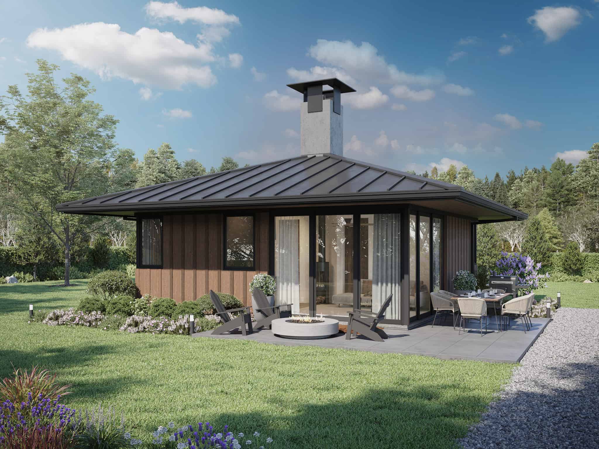 Front elevation of Cottage home (ThePlanCollection: House Plan #211-1010)