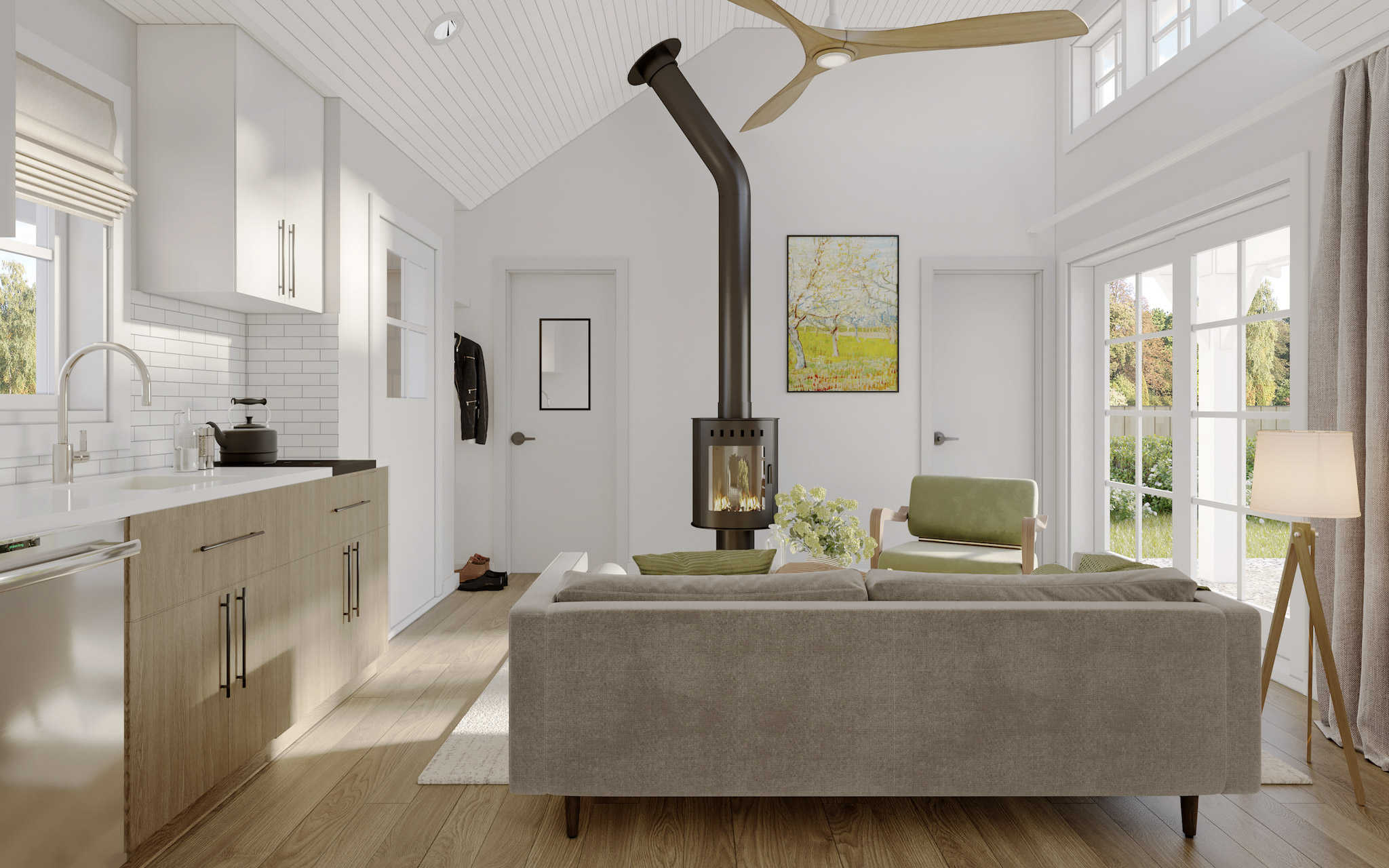 Living Room of this 1-Bedroom,300 Sq Ft Plan -211-1012