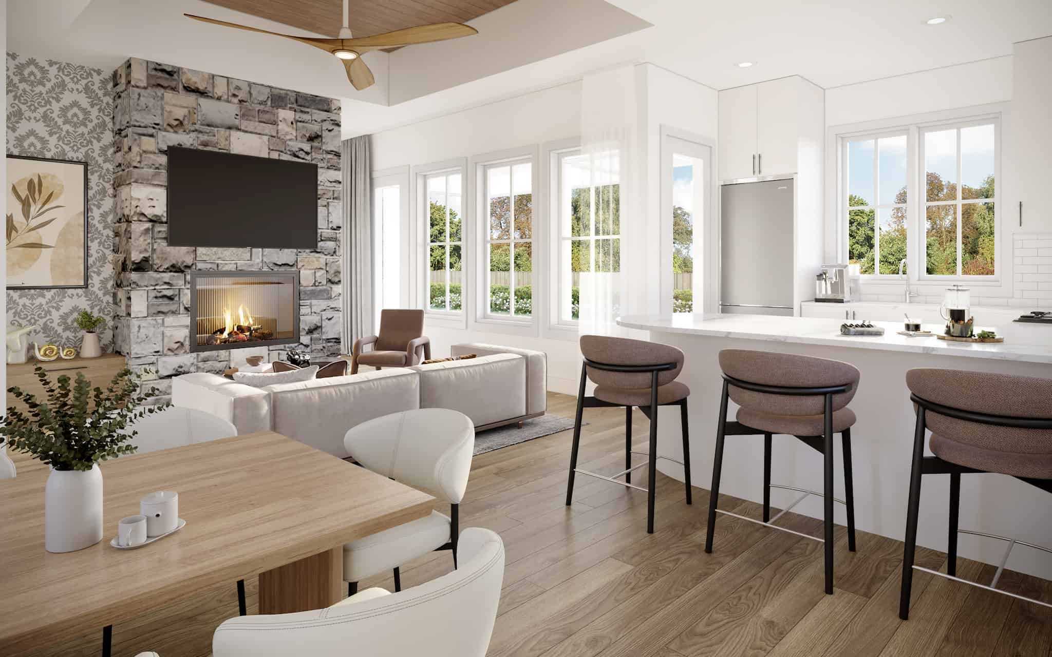 Living Room of this 1-Bedroom,899 Sq Ft Plan -211-1016