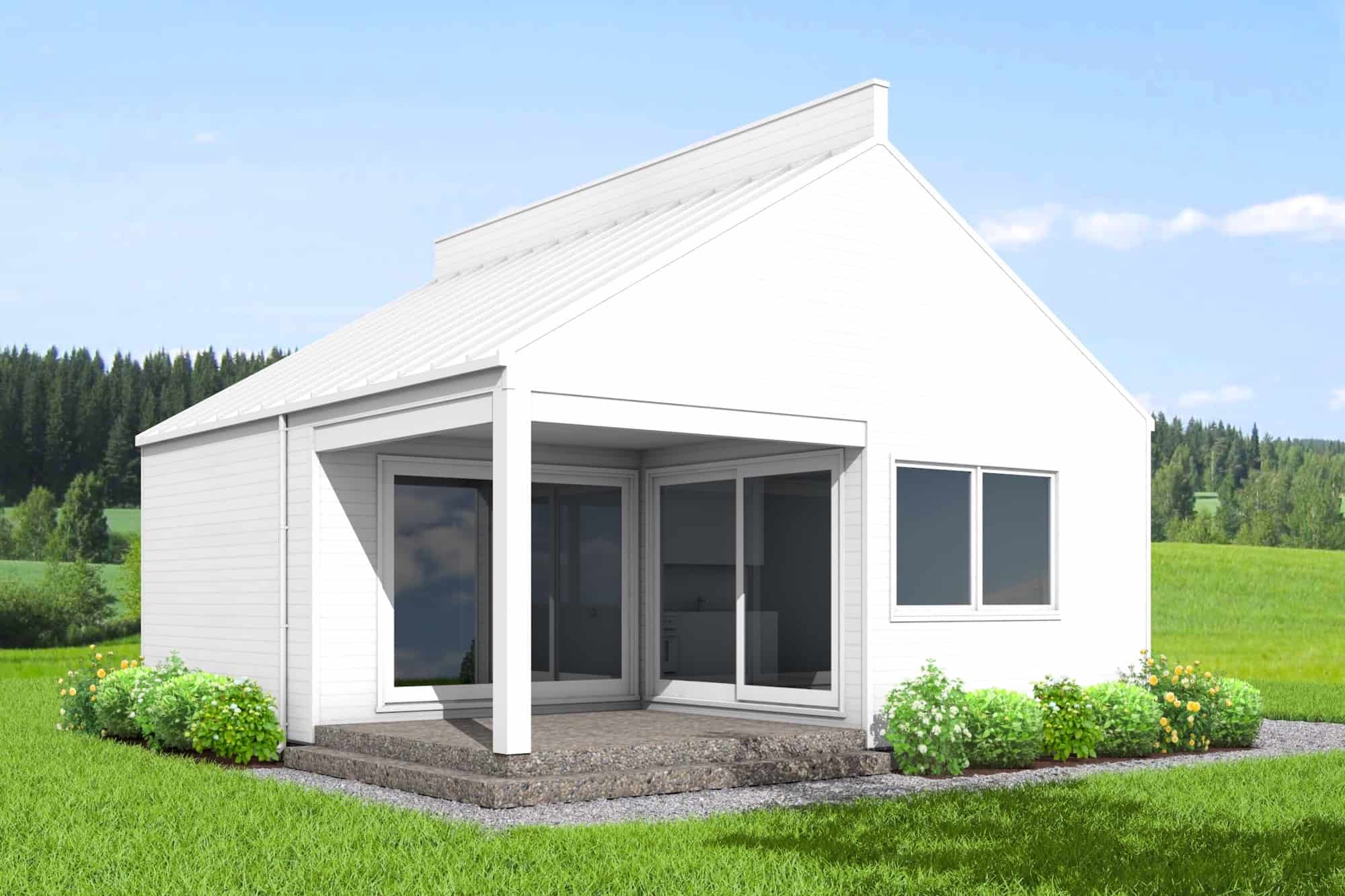 Front elevation of Cottage home (ThePlanCollection: House Plan #211-1019)