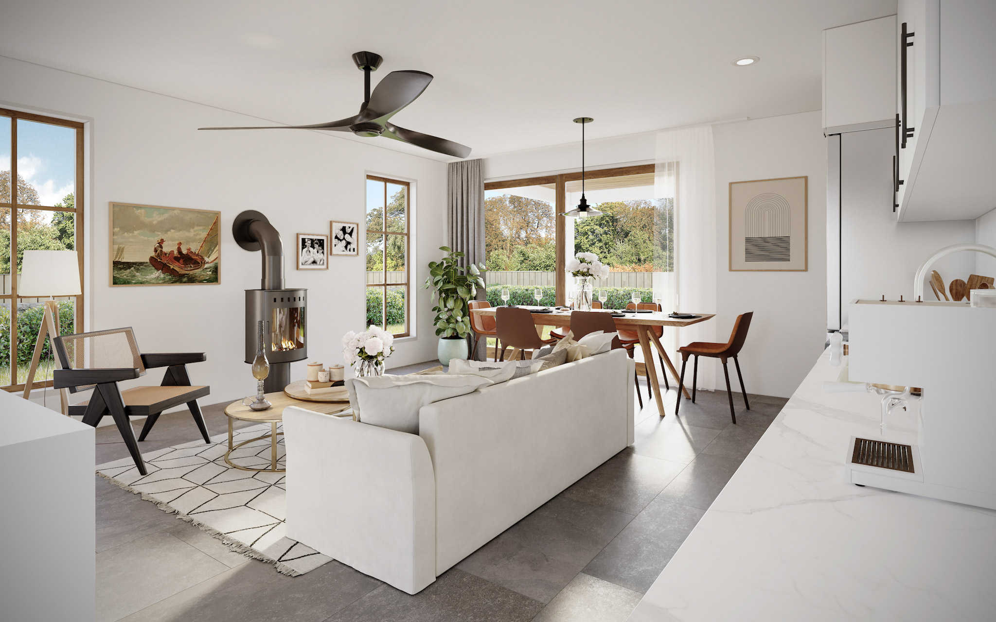 Living Room of this 2-Bedroom,880 Sq Ft Plan -211-1020