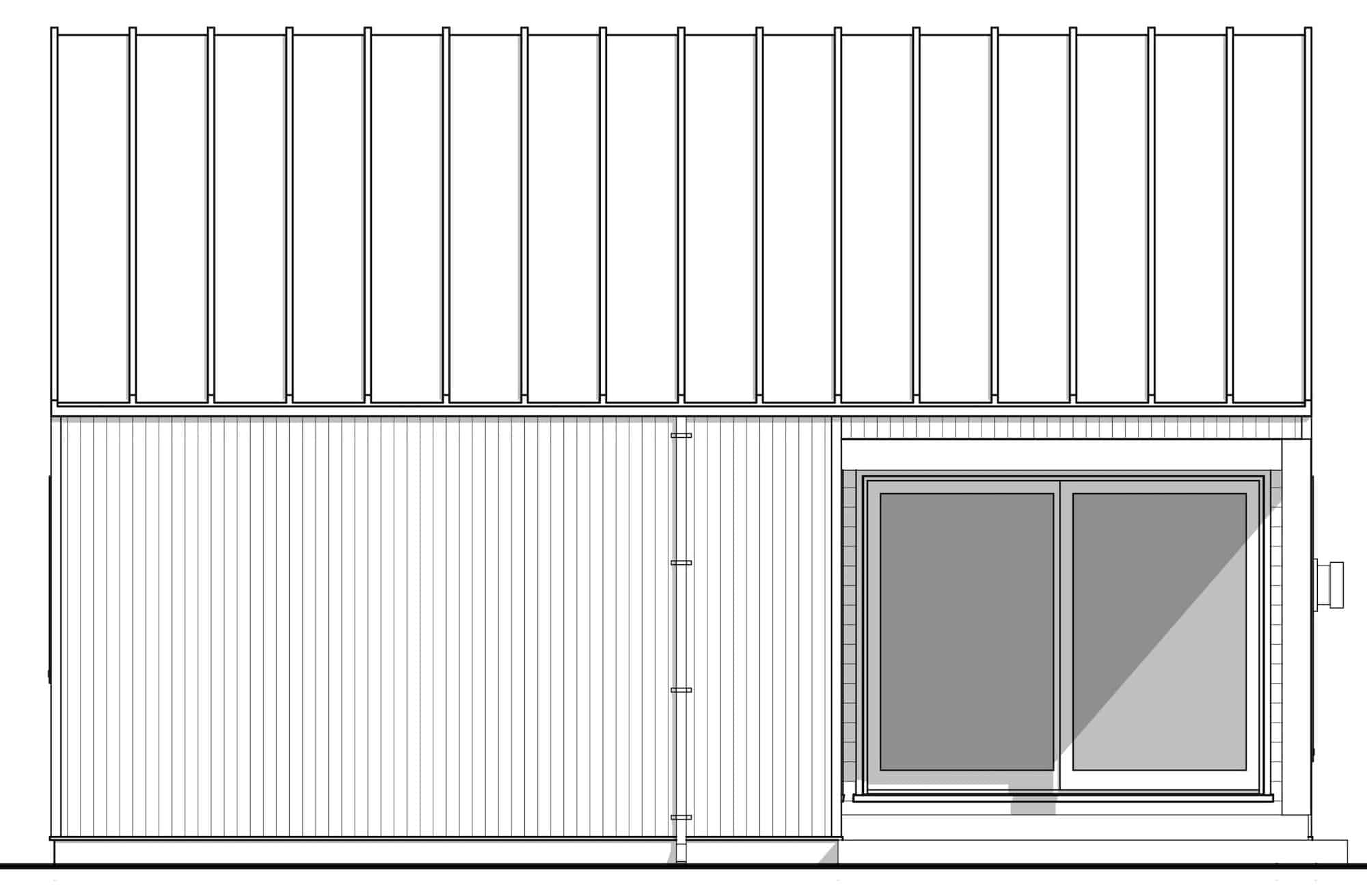 Home Plan Left Elevation of this 2-Bedroom,1500 Sq Ft Plan -211-1020