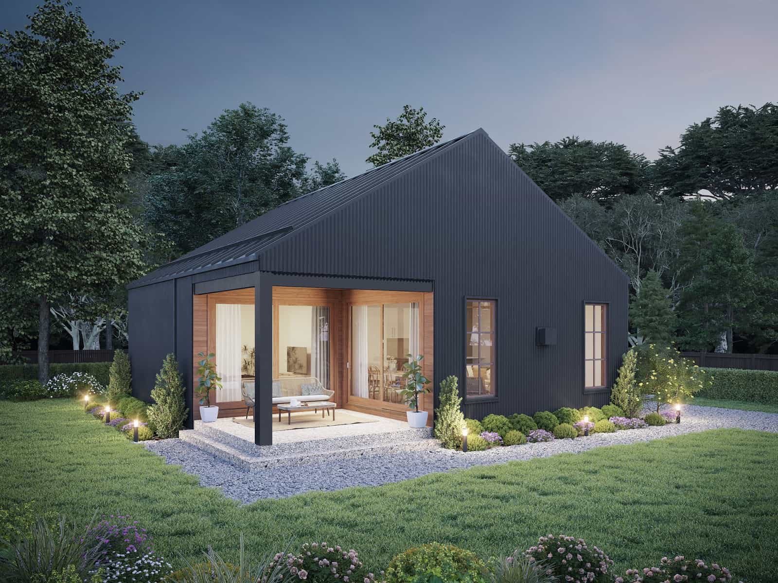 Home at Night of this 2-Bedroom,880 Sq Ft Plan -211-1020