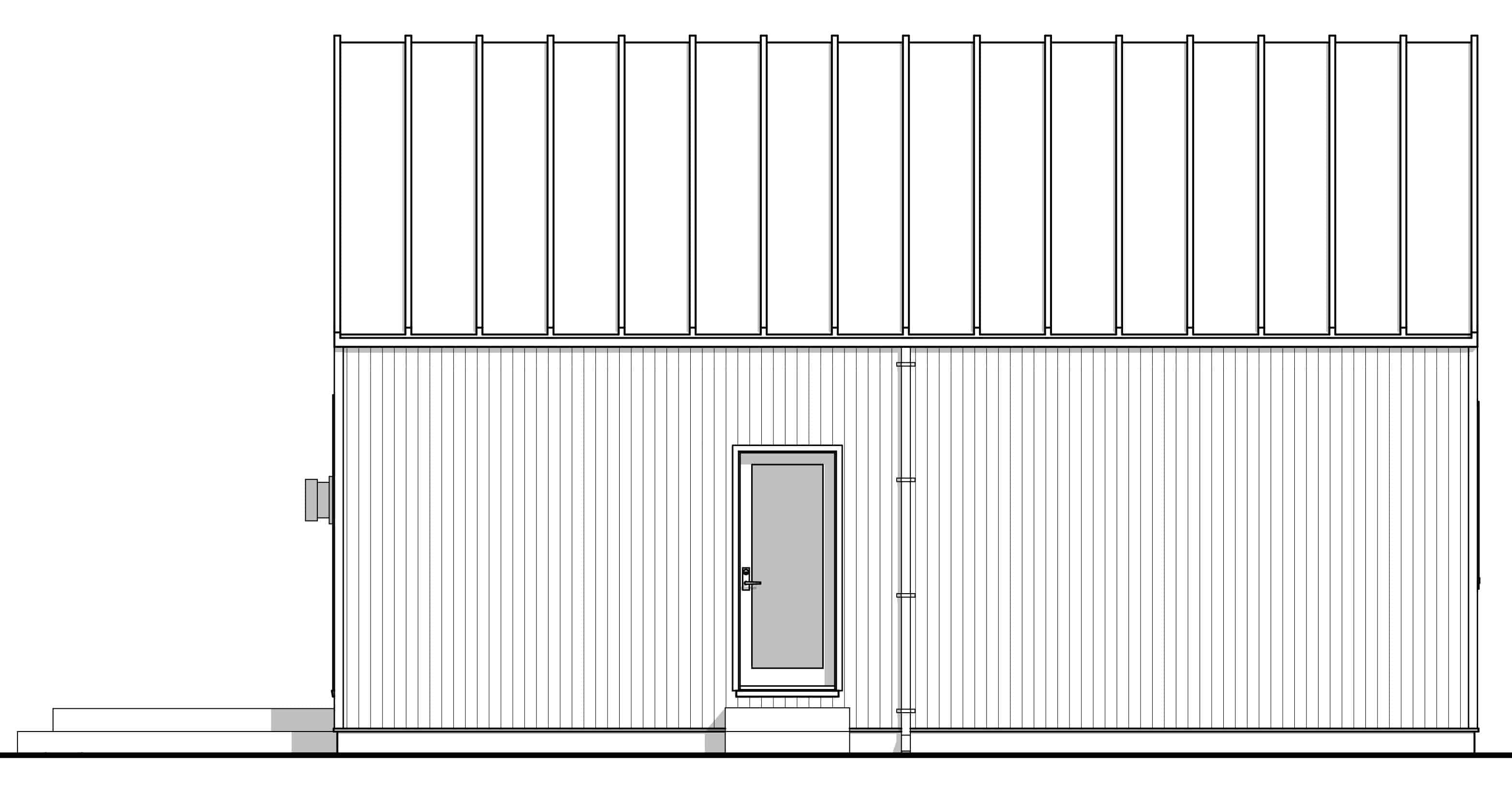 Home Plan Right Elevation of this 2-Bedroom,896 Sq Ft Plan -211-1021
