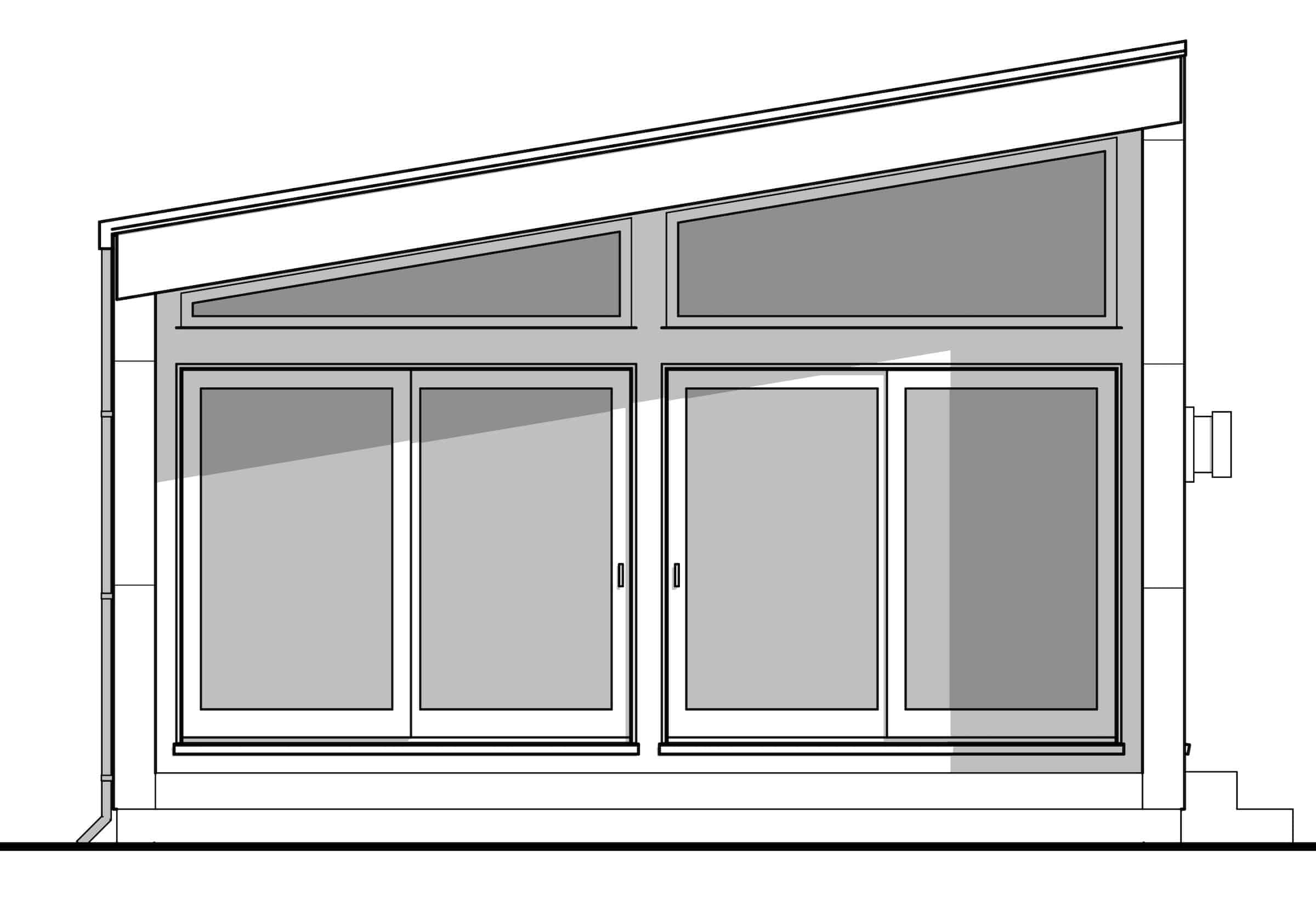 Home Plan Front Elevation of this 1-Bedroom,532 Sq Ft Plan -211-1023