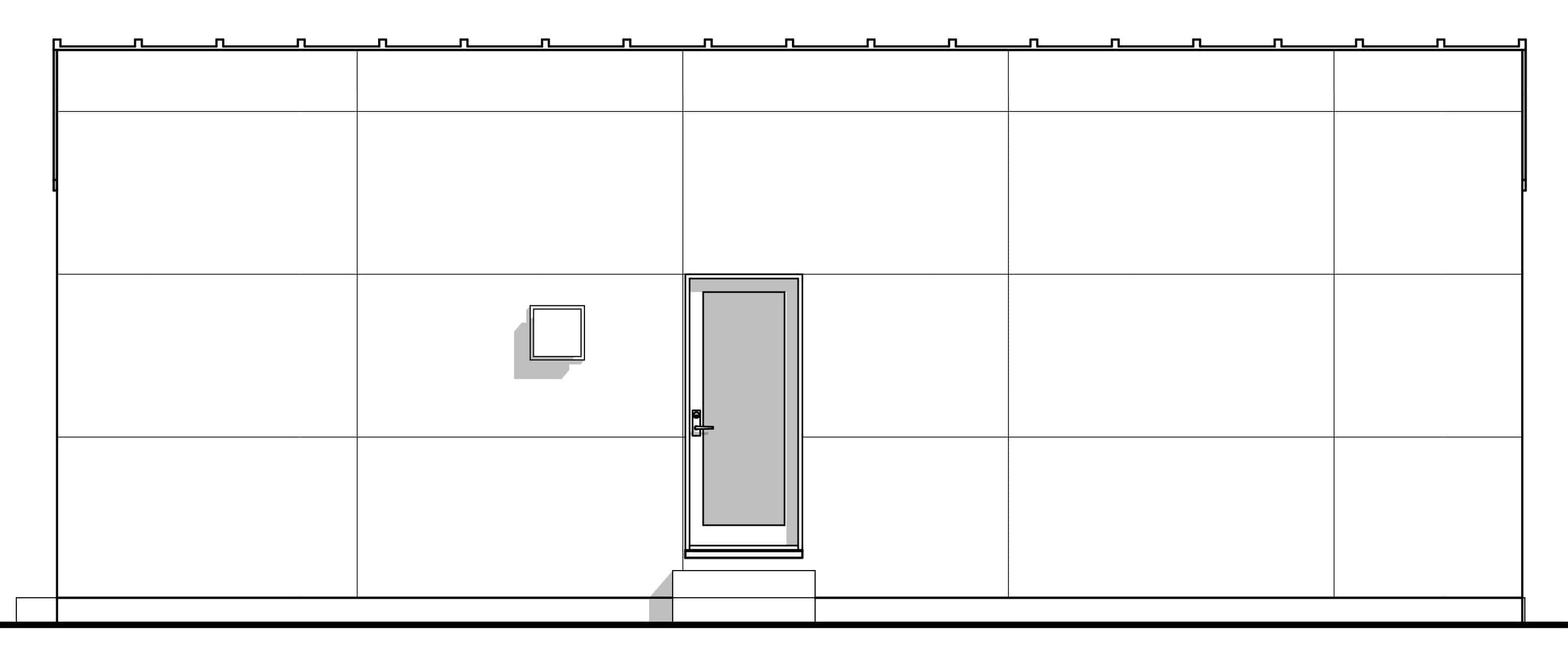 Home Plan Right Elevation of this 1-Bedroom,532 Sq Ft Plan -211-1023