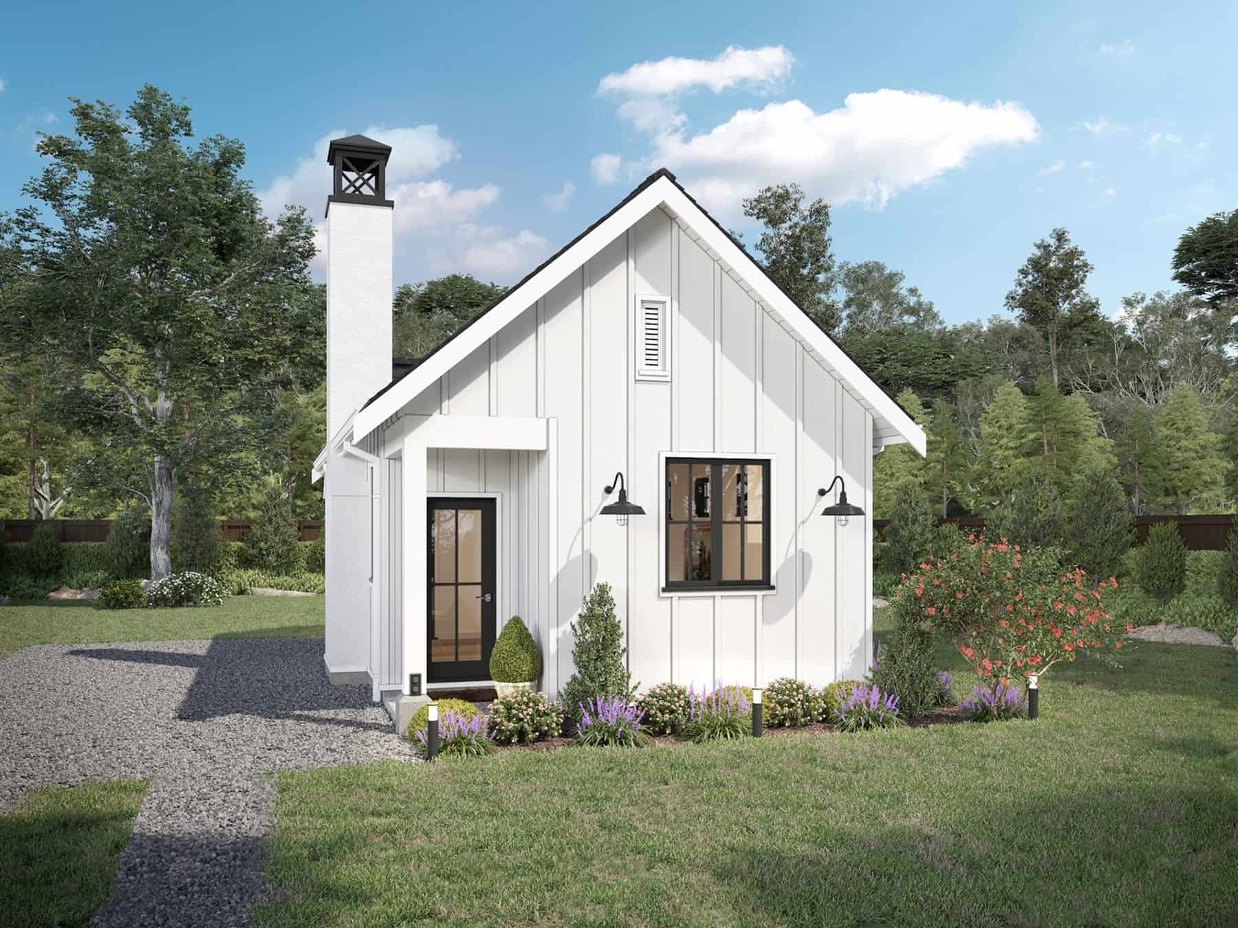 Front elevation of Cottage home (ThePlanCollection: House Plan #211-1024)