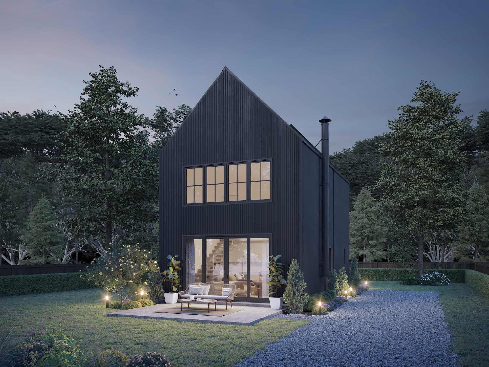 Home at Night of this 2-Bedroom,893 Sq Ft Plan -211-1025