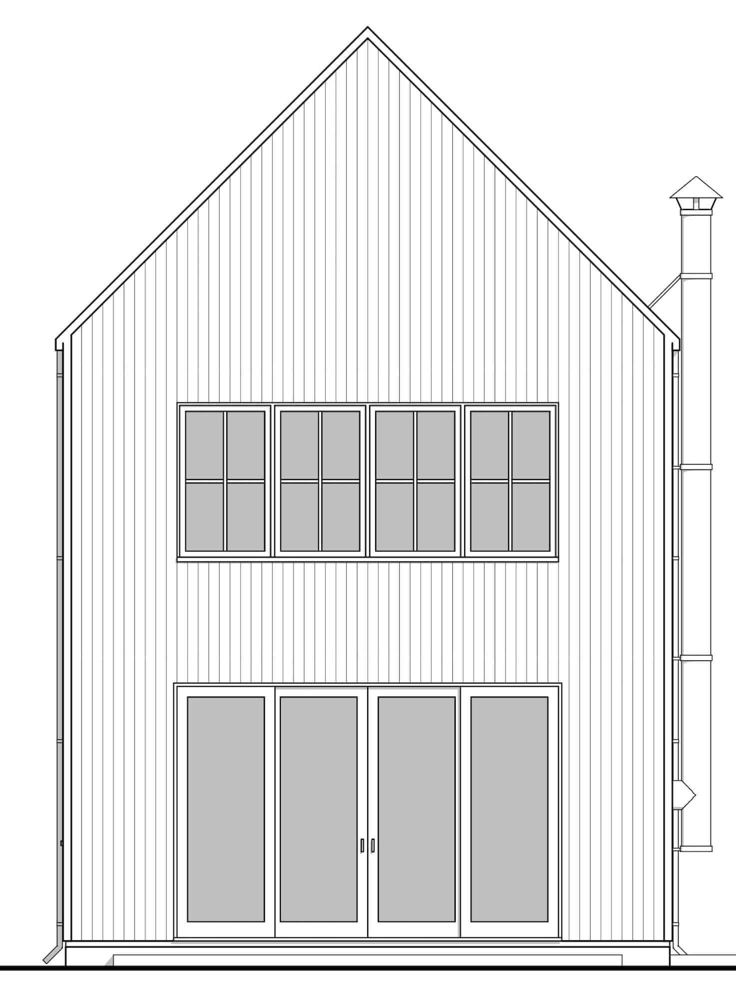Home Plan Front Elevation of this 2-Bedroom,893 Sq Ft Plan -211-1025