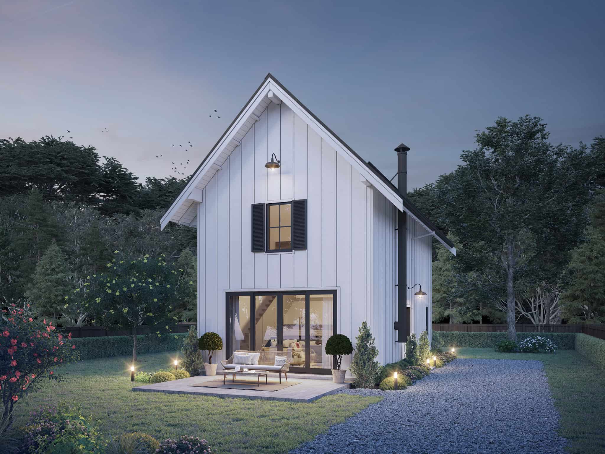 Home at Night of this 2-Bedroom,893 Sq Ft Plan -211-1026