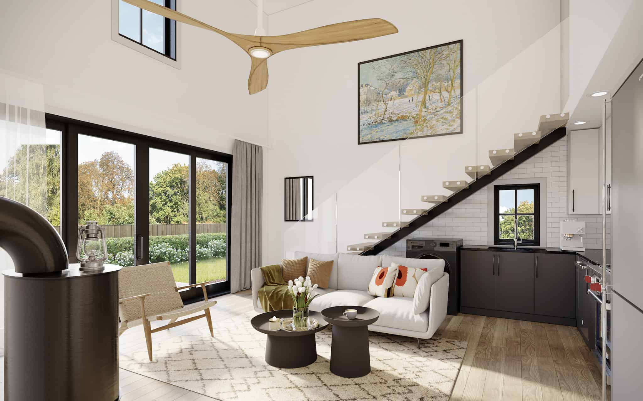 Living Room of this 2-Bedroom,893 Sq Ft Plan -211-1026