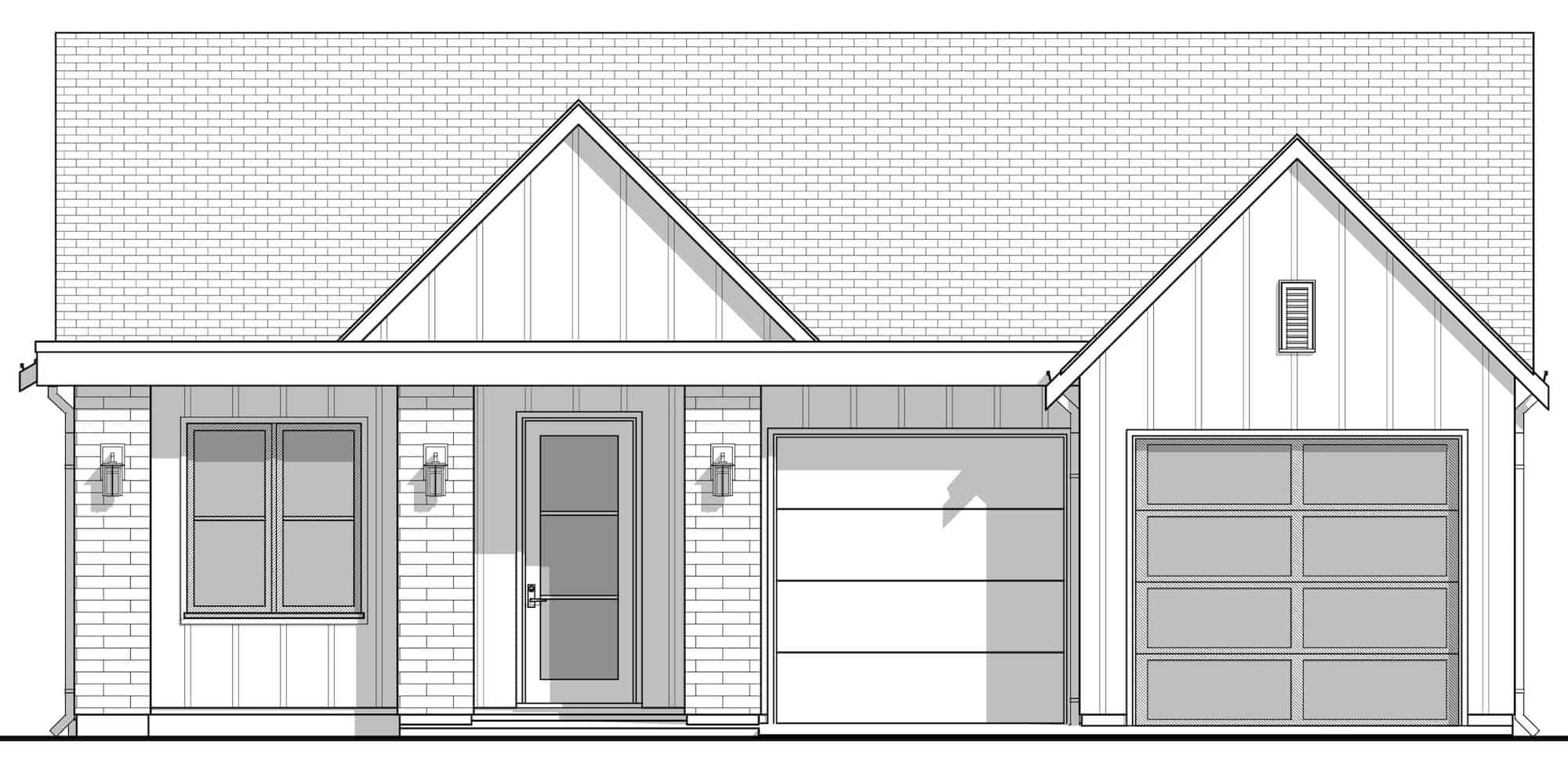 Home Plan Front Elevation of this 3-Bedroom,2532 Sq Ft Plan -211-1030