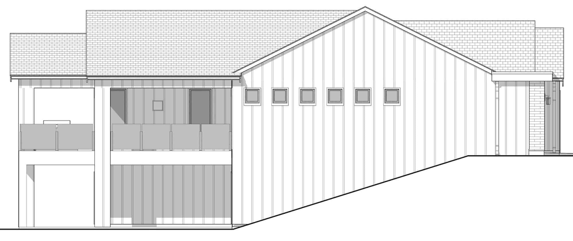 Home Plan Left Elevation of this 3-Bedroom,2532 Sq Ft Plan -211-1030