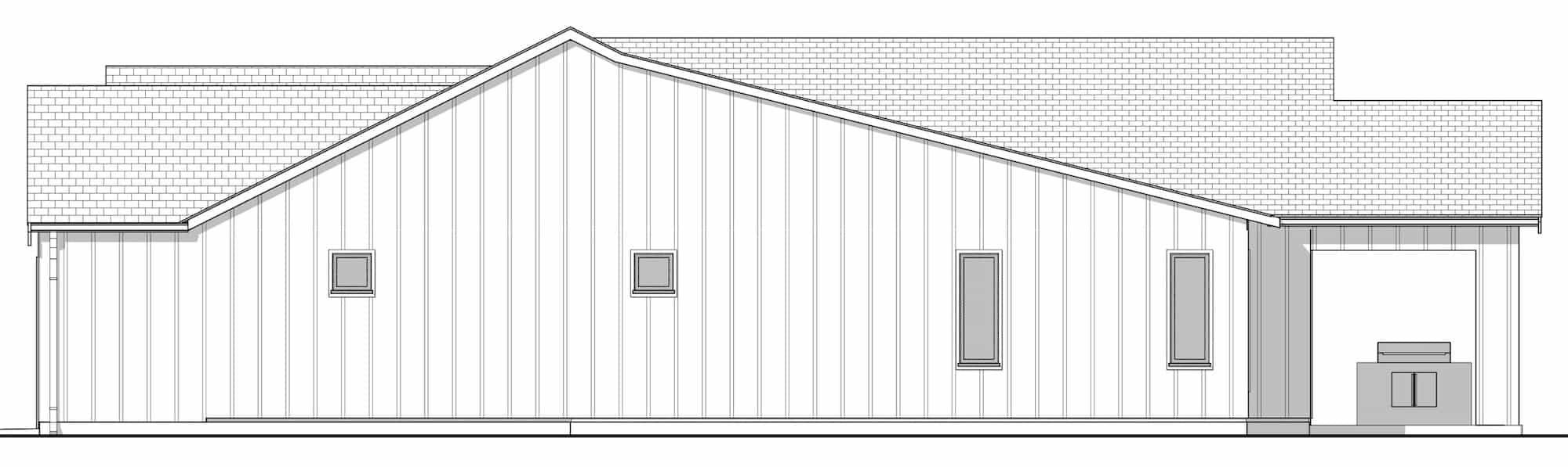 Home Plan Right Elevation of this 3-Bedroom,2532 Sq Ft Plan -211-1030