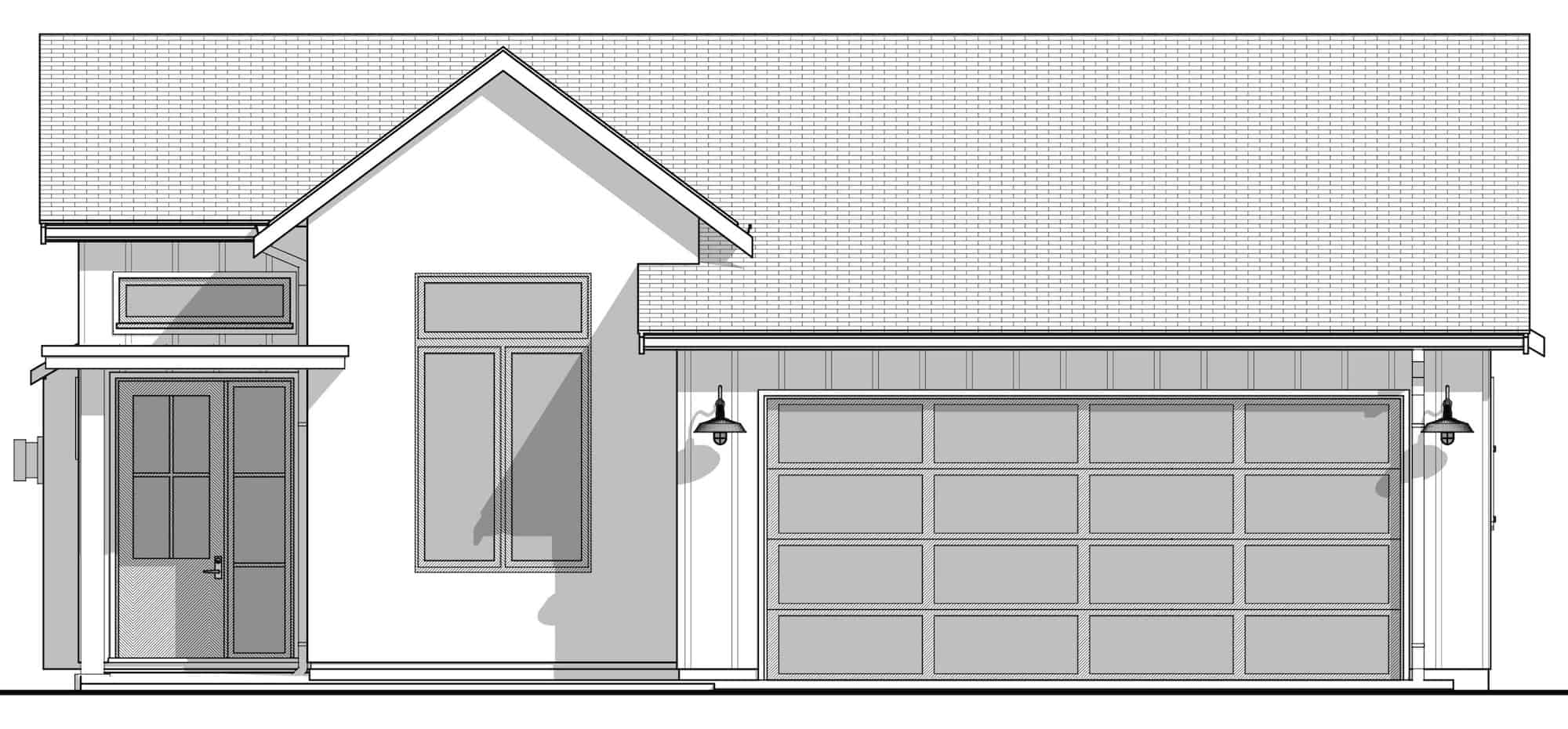 Home Plan Front Elevation of this 3-Bedroom,2612 Sq Ft Plan -211-1031