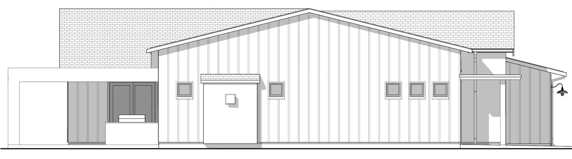 Home Plan Left Elevation of this 3-Bedroom,2612 Sq Ft Plan -211-1031