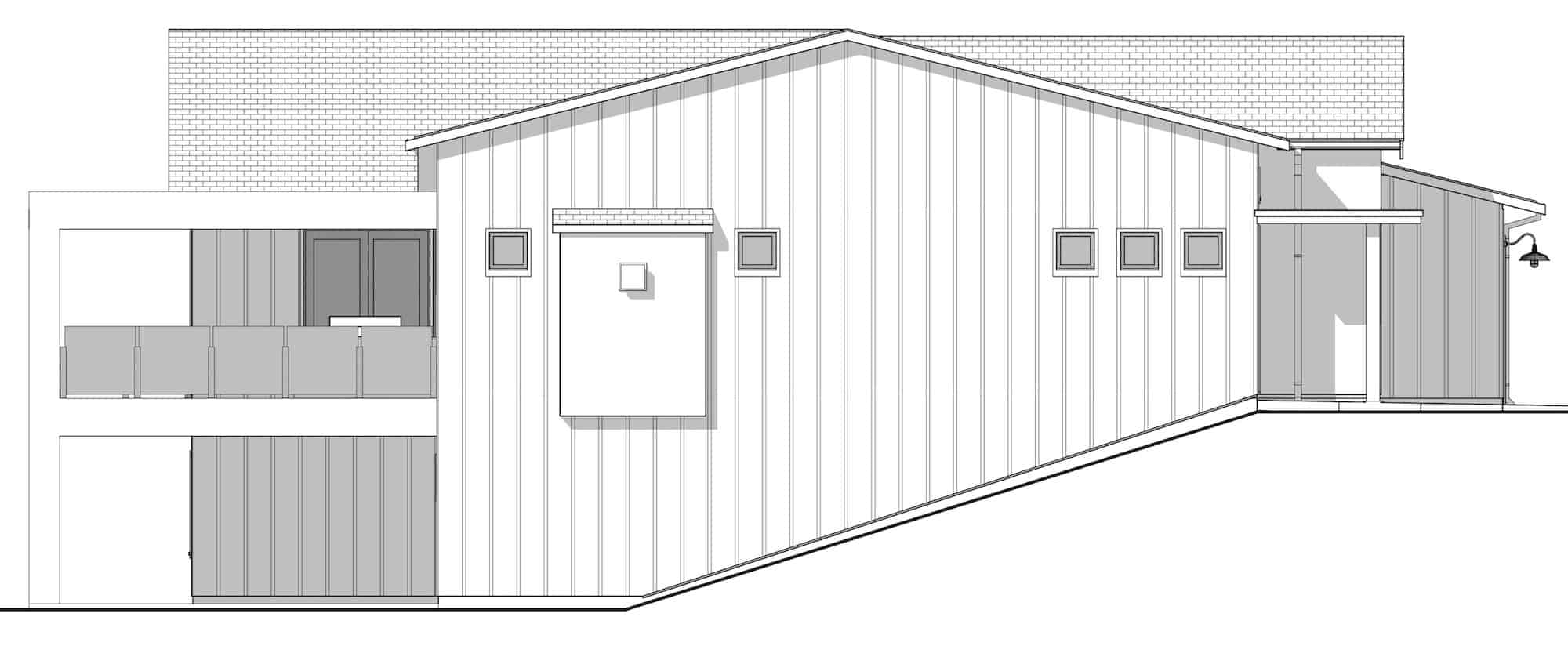Home Plan Left Elevation of this 3-Bedroom,2612 Sq Ft Plan -211-1031