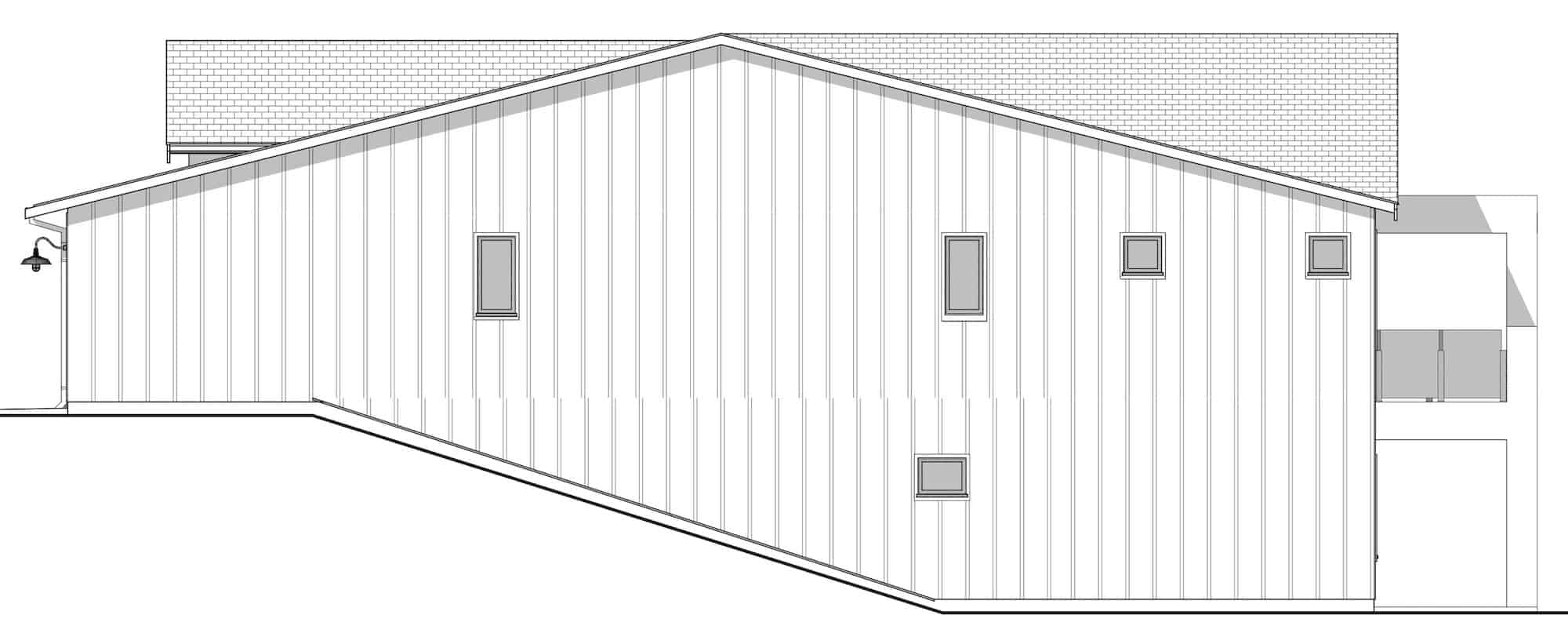 Home Plan Right Elevation of this 3-Bedroom,2612 Sq Ft Plan -211-1031