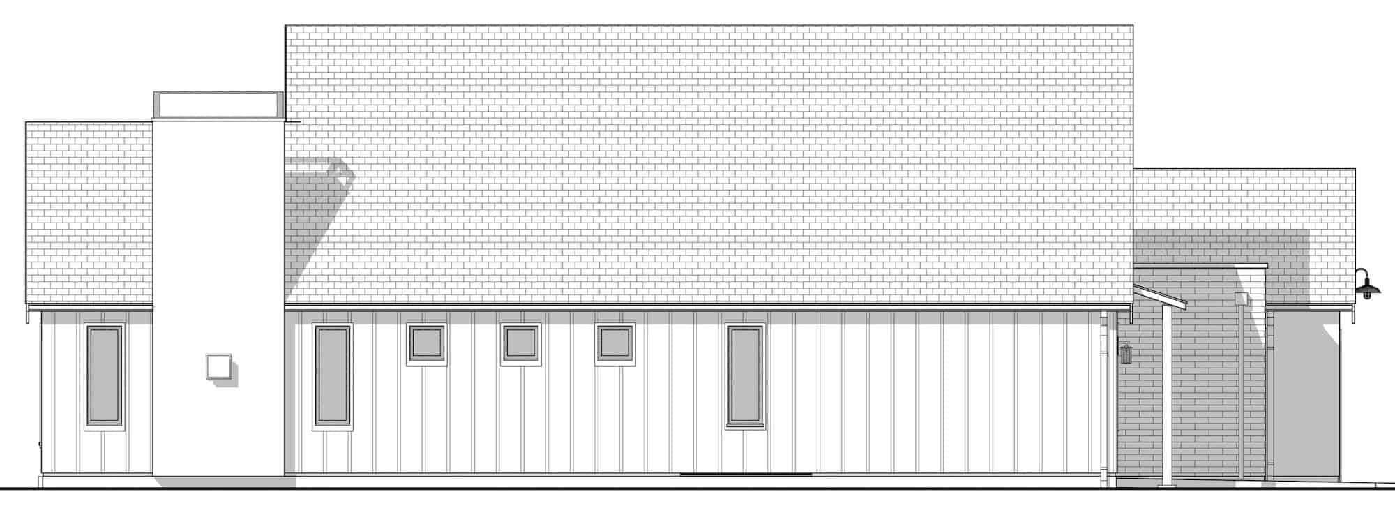 Home Plan Left Elevation of this 3-Bedroom,2804 Sq Ft Plan -211-1032