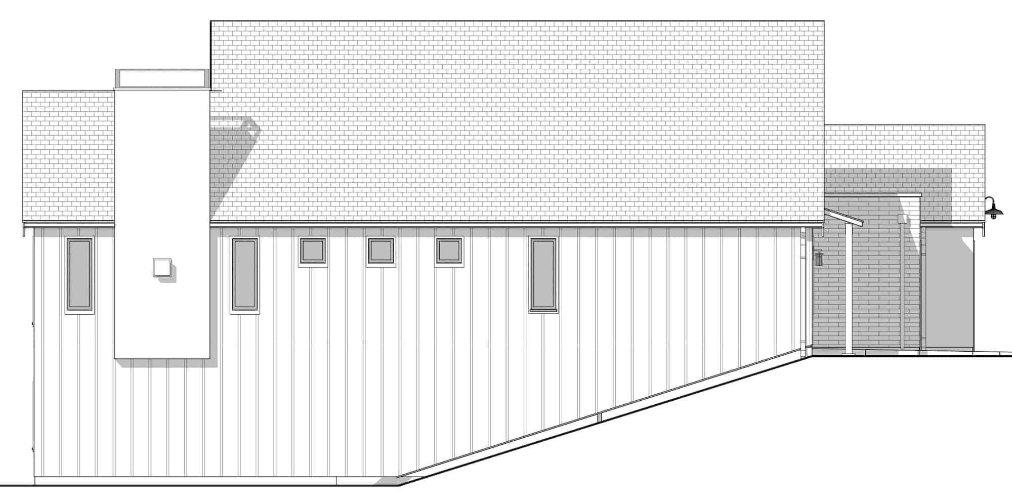 Home Plan Left Elevation of this 3-Bedroom,2804 Sq Ft Plan -211-1032