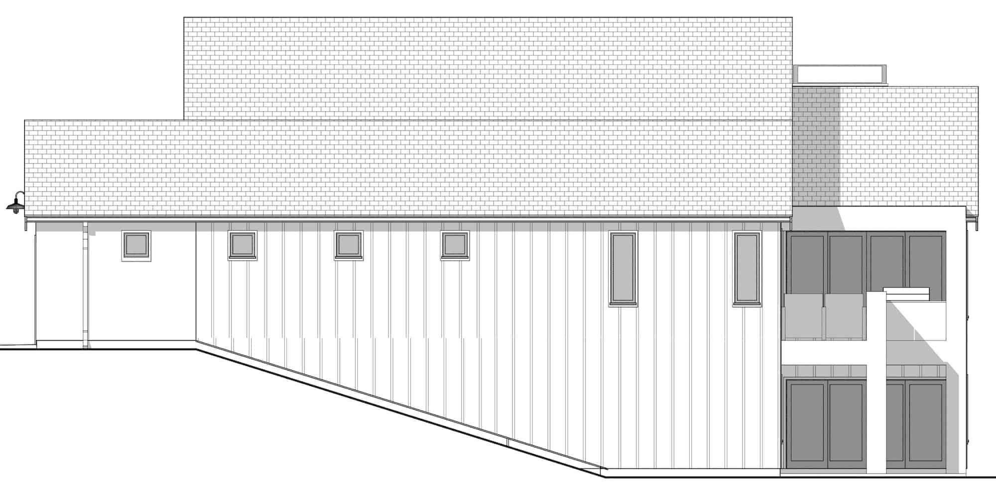 Home Plan Right Elevation of this 3-Bedroom,2804 Sq Ft Plan -211-1032