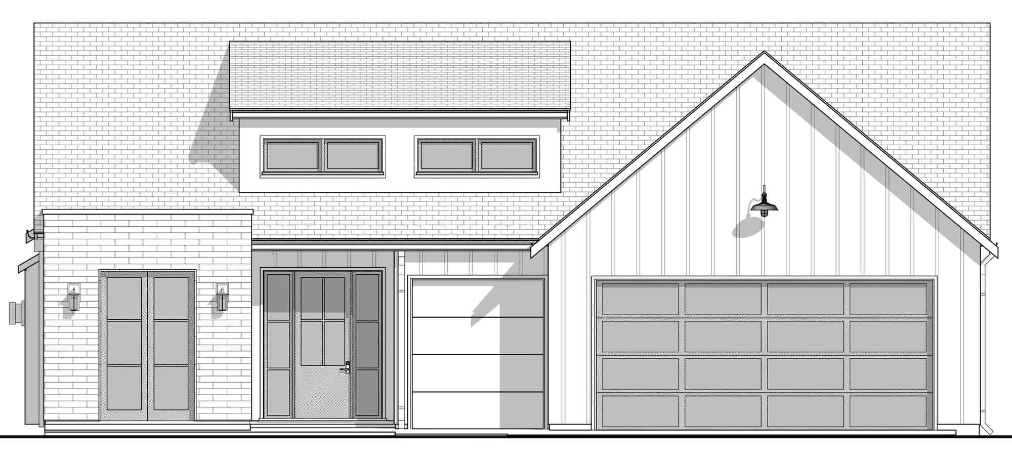 Home Plan Front Elevation of this 3-Bedroom,3138 Sq Ft Plan -211-1033