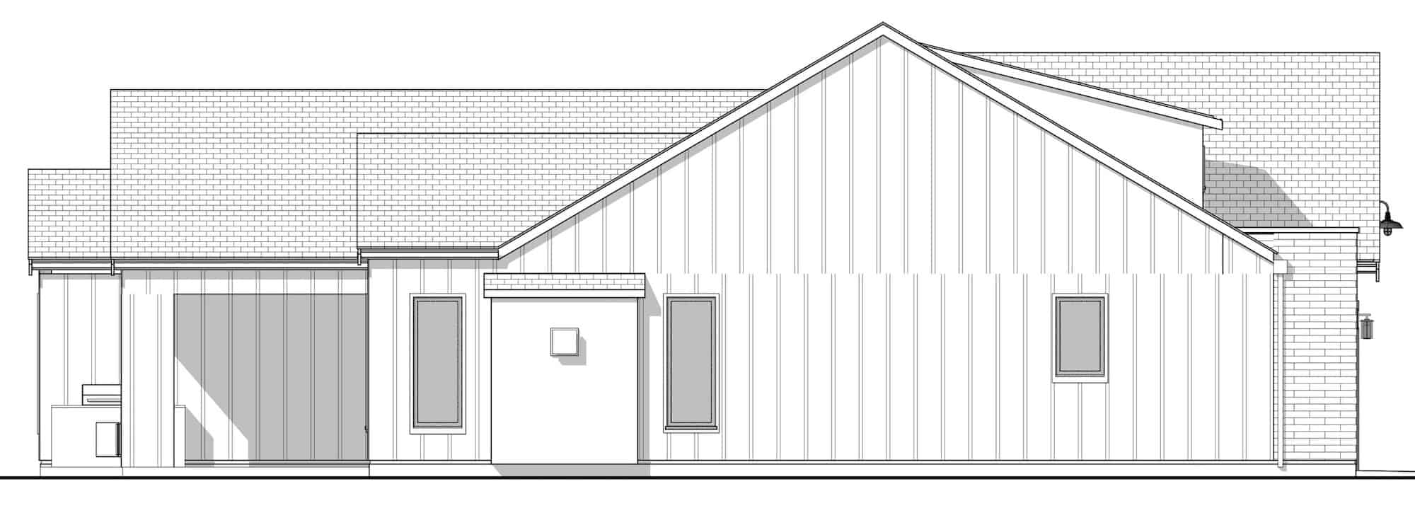 Home Plan Left Elevation of this 3-Bedroom,3138 Sq Ft Plan -211-1033