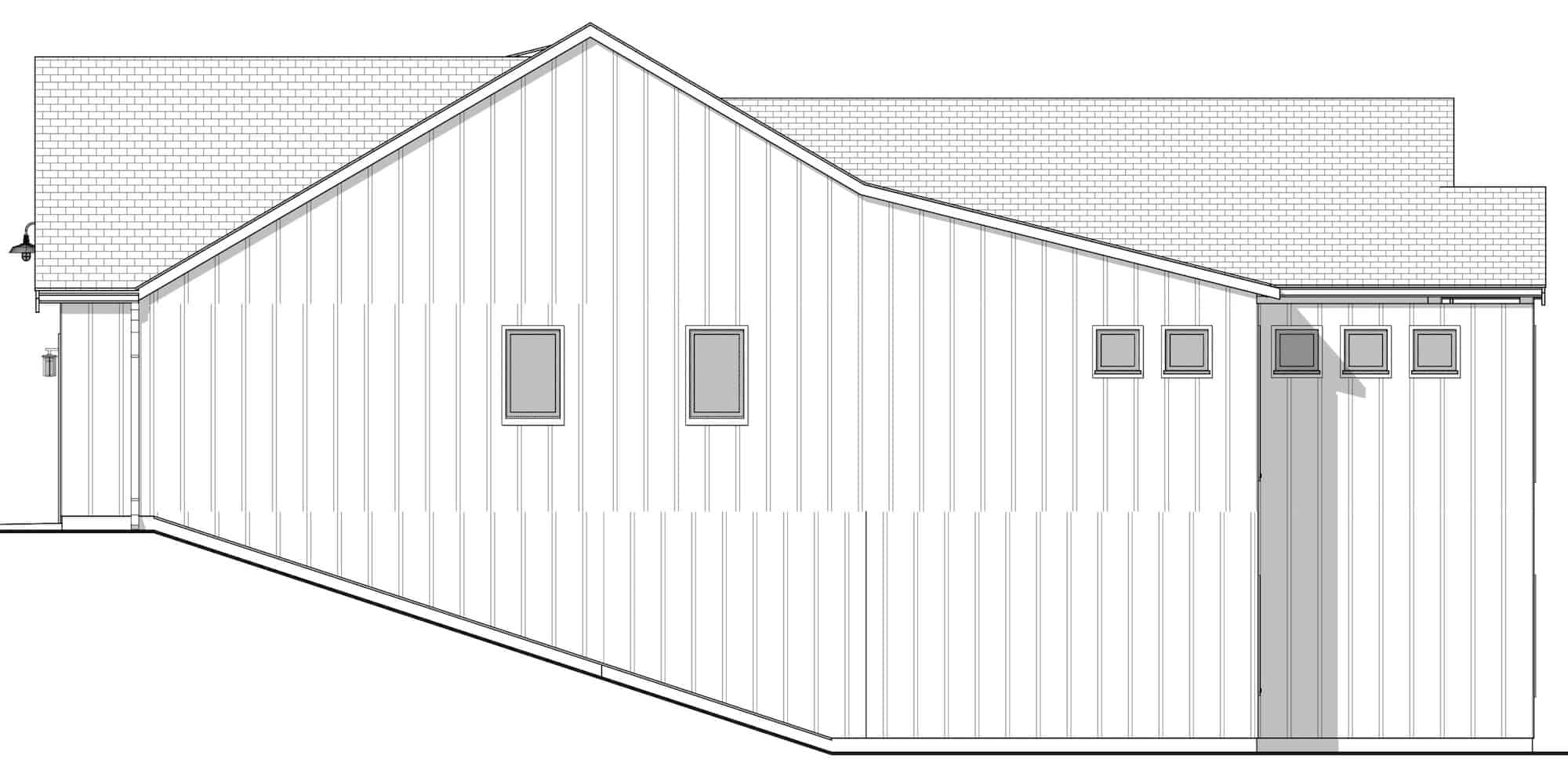 Home Plan Right Elevation of this 3-Bedroom,3138 Sq Ft Plan -211-1033