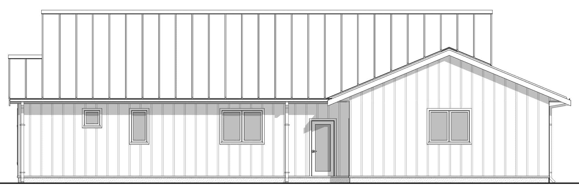 Home Plan Left Elevation of this 2-Bedroom,1543 Sq Ft Plan -211-1038