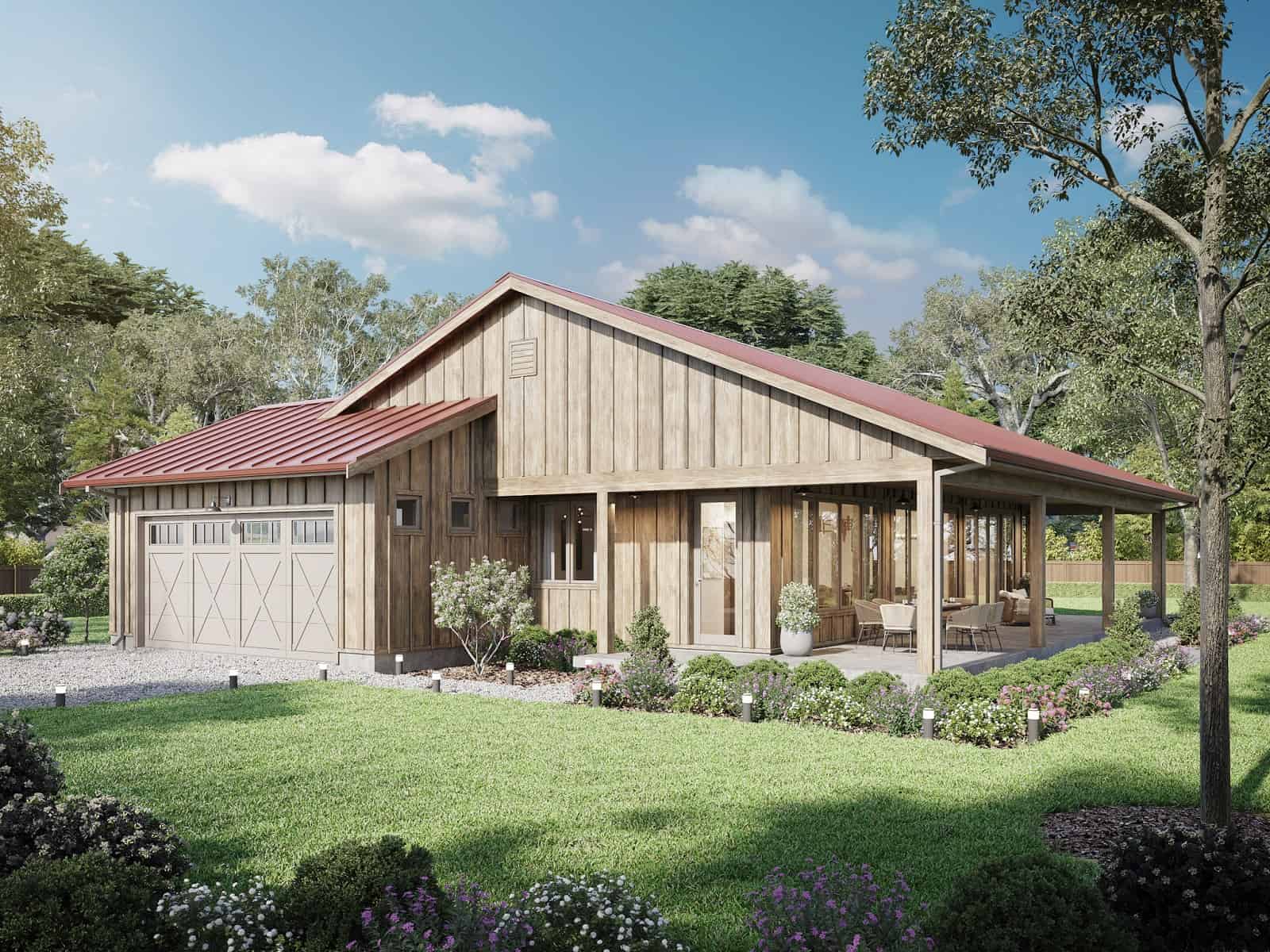Front View of this 3-Bedroom,1543 Sq Ft Plan -211-1038