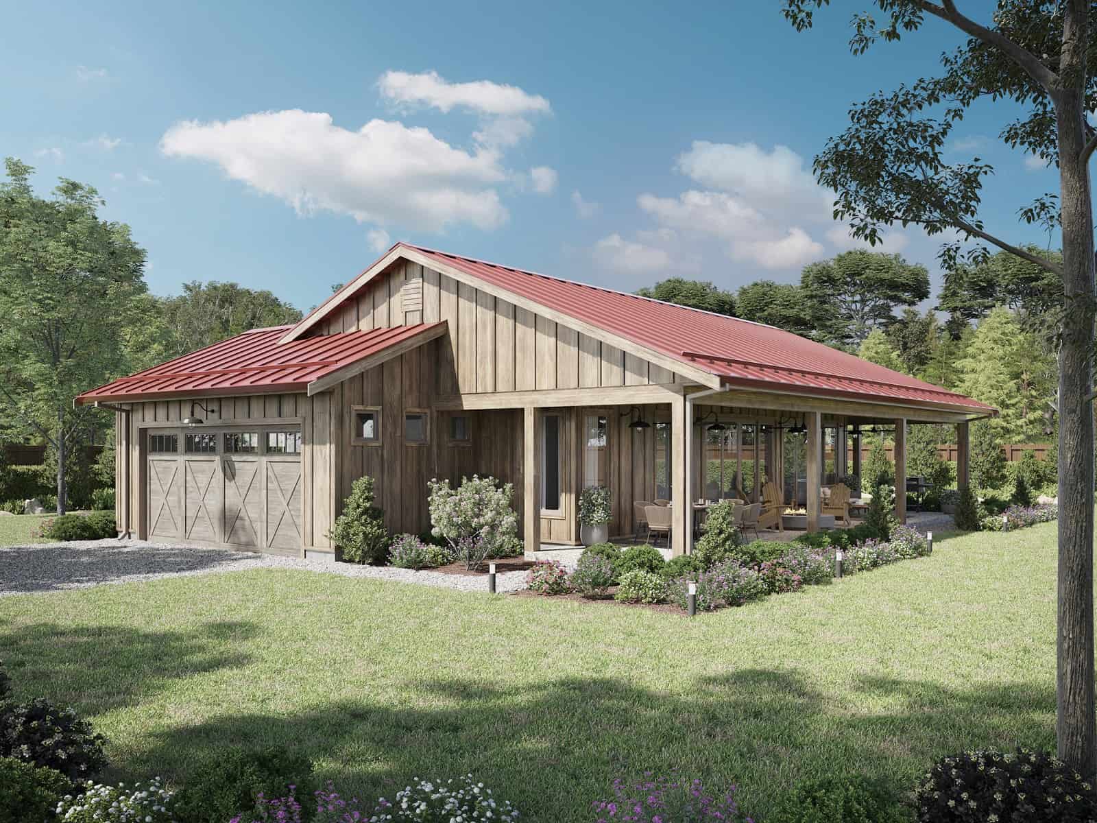Front View of this 2-Bedroom,1339 Sq Ft Plan -211-1039
