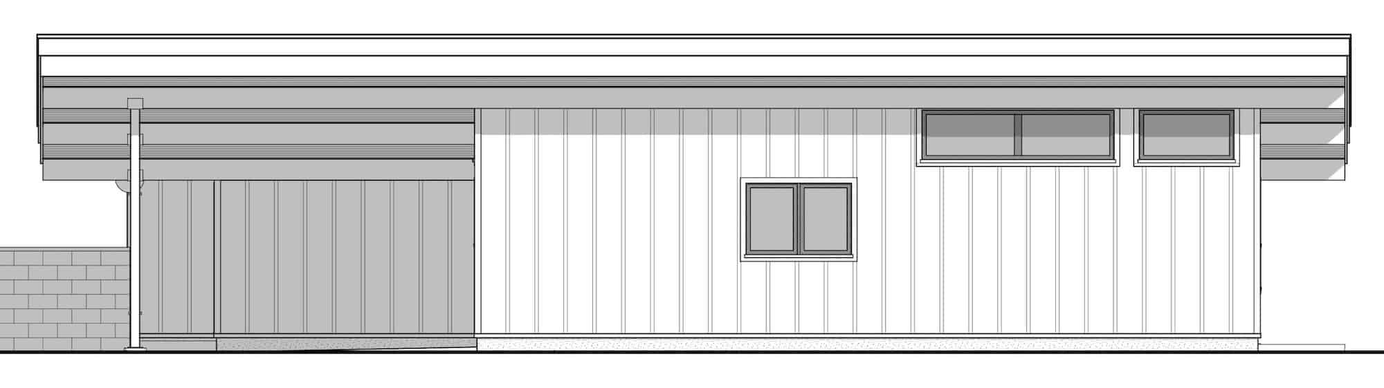 Home Plan Right Elevation of this 2-Bedroom,1488 Sq Ft Plan -211-1040