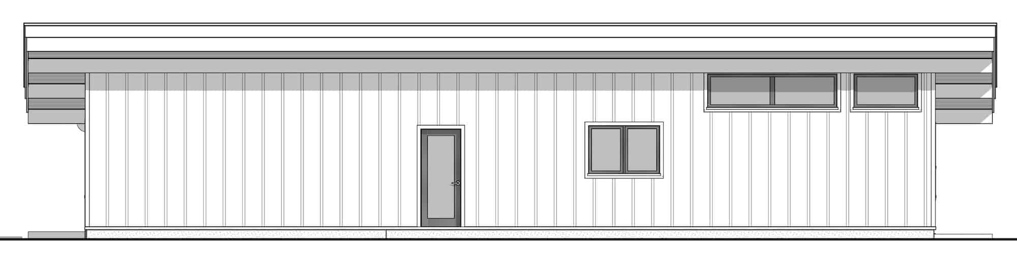 Home Plan Right Elevation of this 2-Bedroom,1627 Sq Ft Plan -211-1041