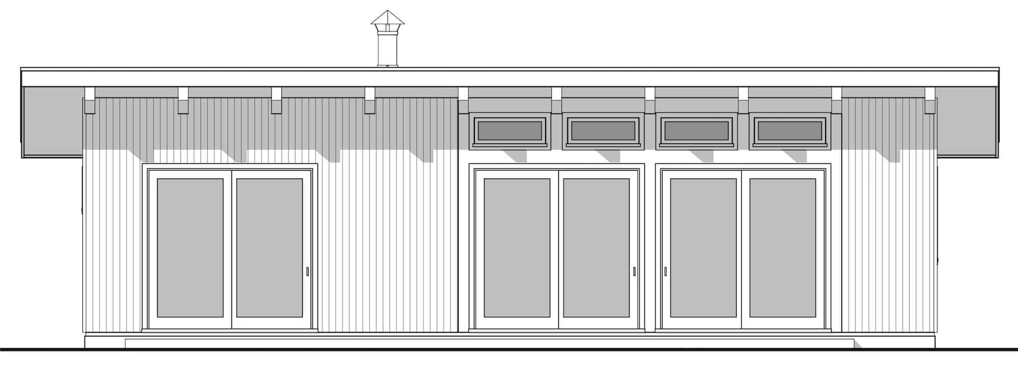 Home Plan Front Elevation of this 3-Bedroom,1260 Sq Ft Plan -211-1042