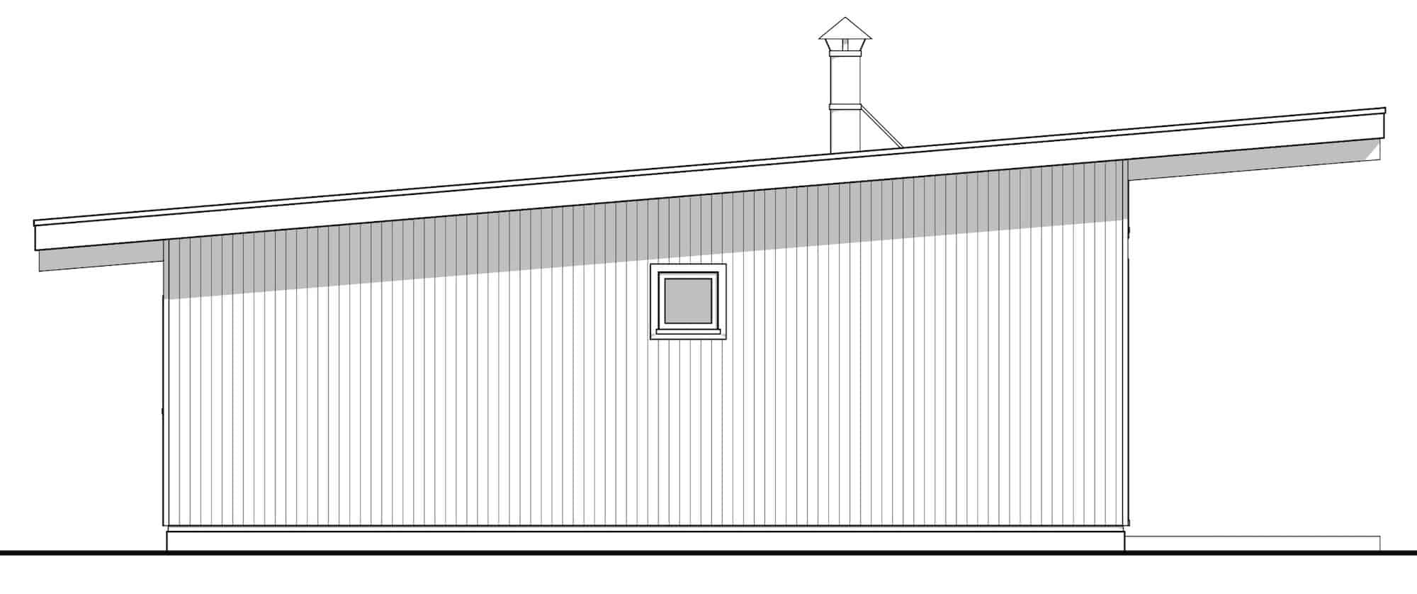 Home Plan Left Elevation of this 3-Bedroom,1260 Sq Ft Plan -211-1042