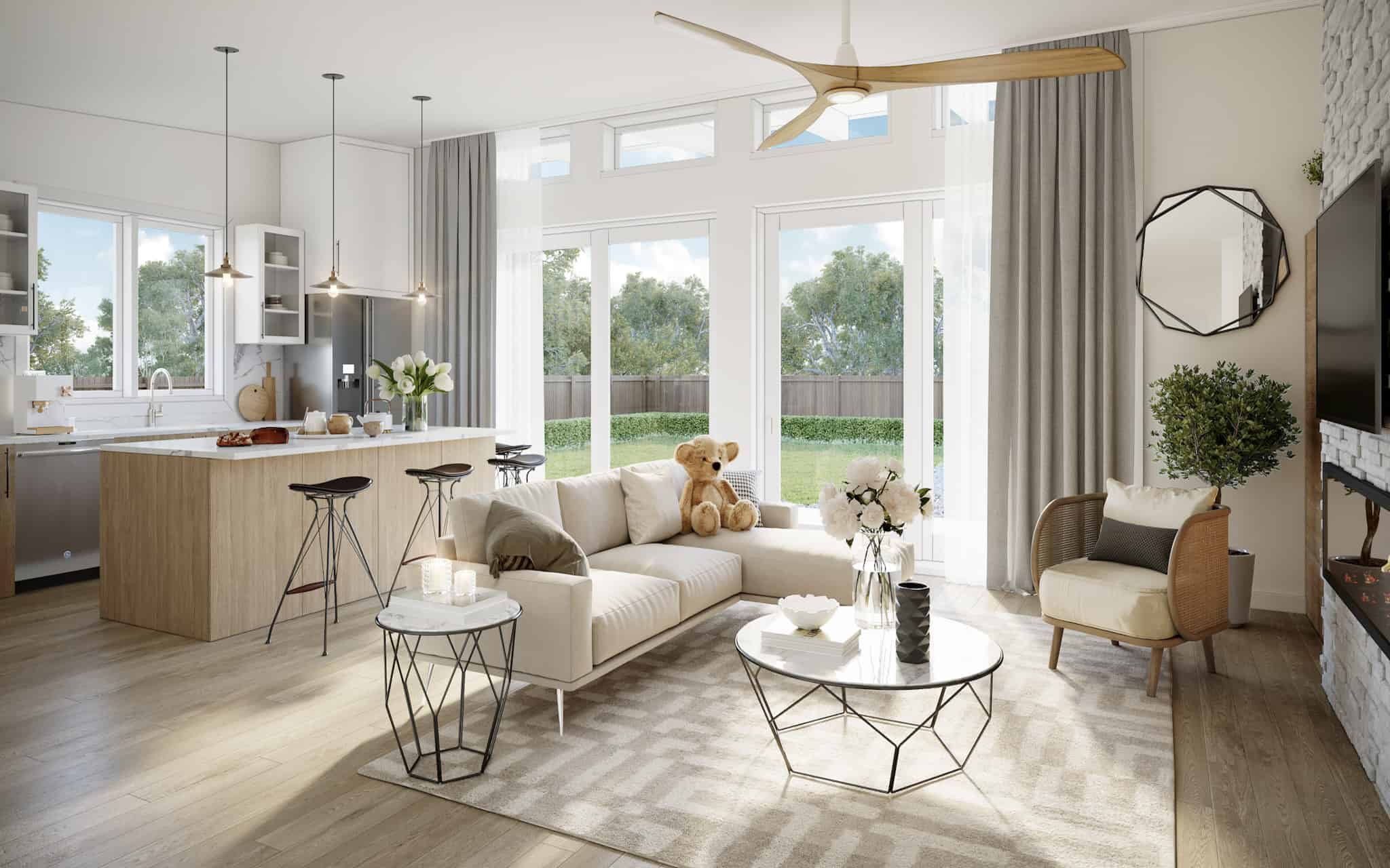 Living Room of this 3-Bedroom,1260 Sq Ft Plan -211-1042