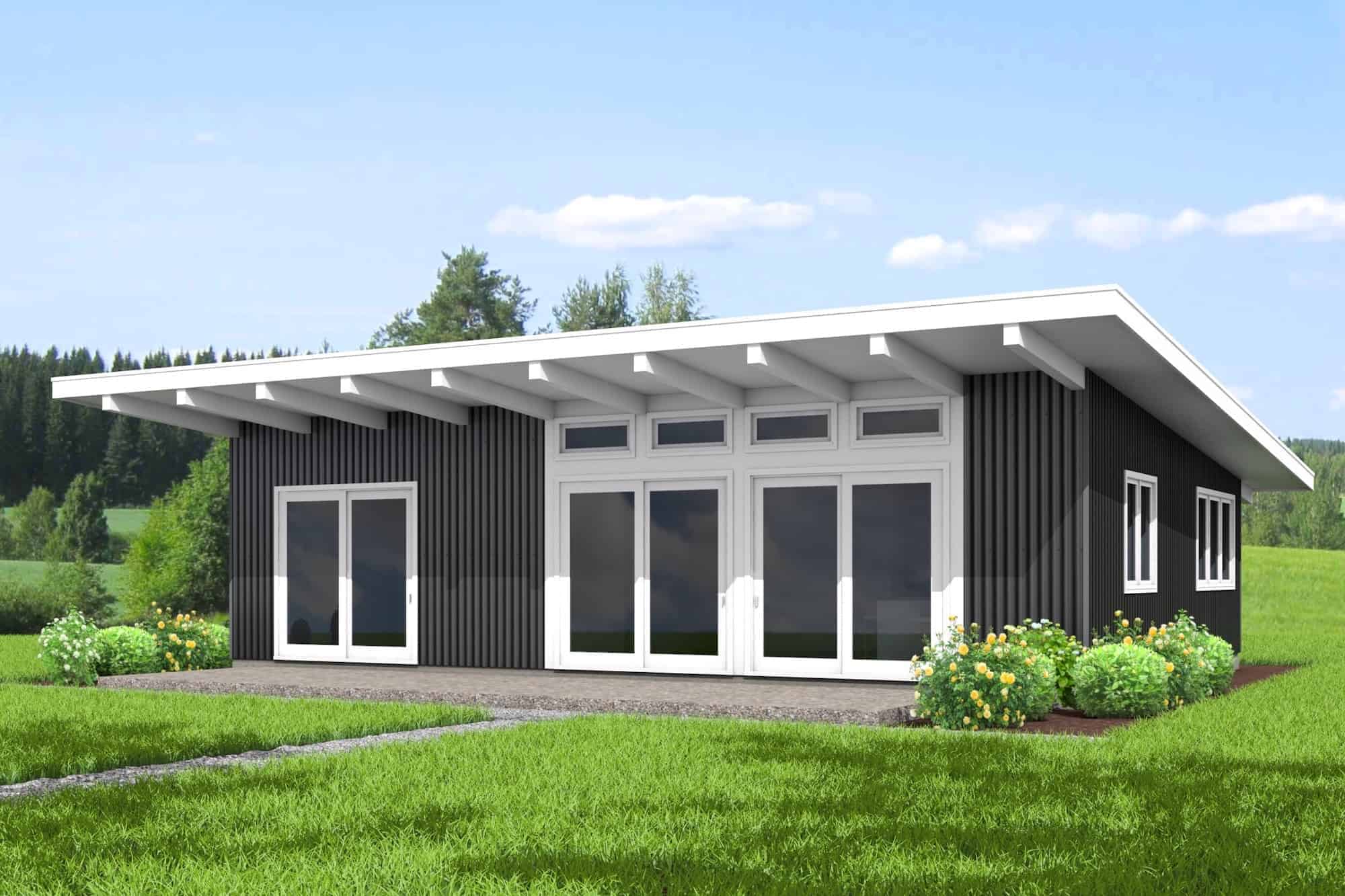 Front View of this 3-Bedroom,1260 Sq Ft Plan -211-1042