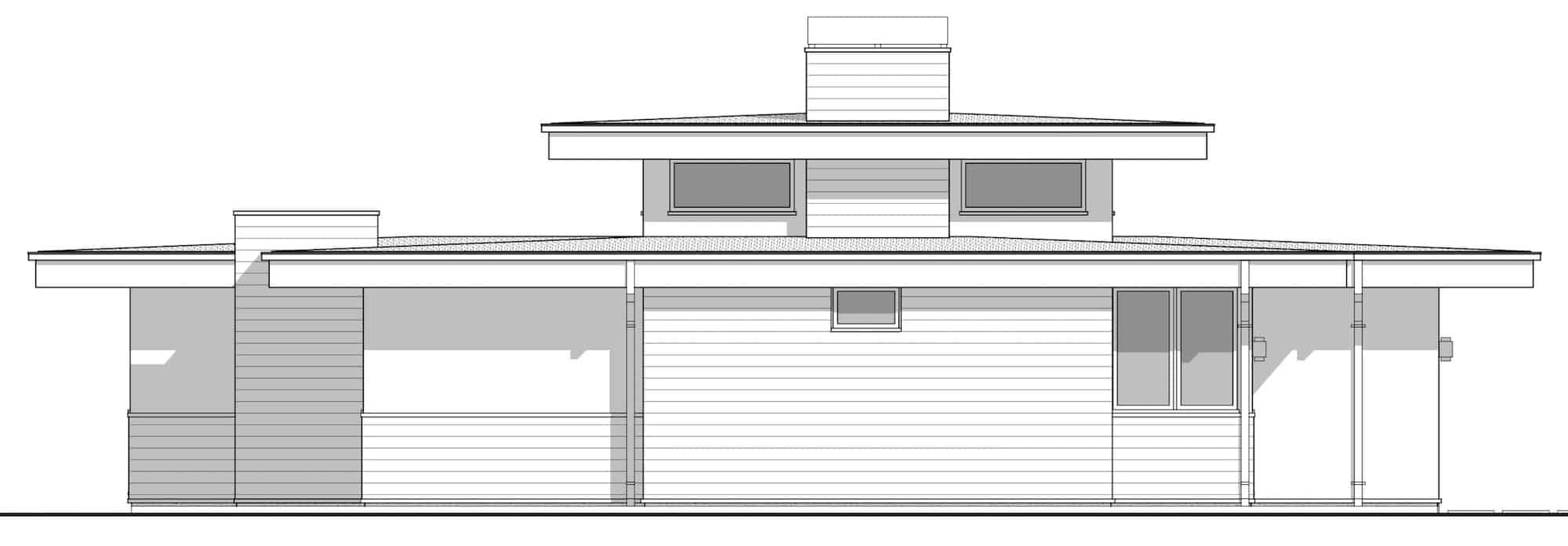 Home Plan Left Elevation of this 3-Bedroom,2250 Sq Ft Plan -211-1043