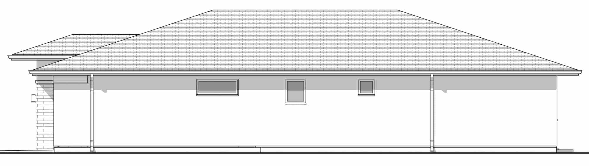 Home Plan Right Elevation of this 3-Bedroom,1575 Sq Ft Plan -211-1044