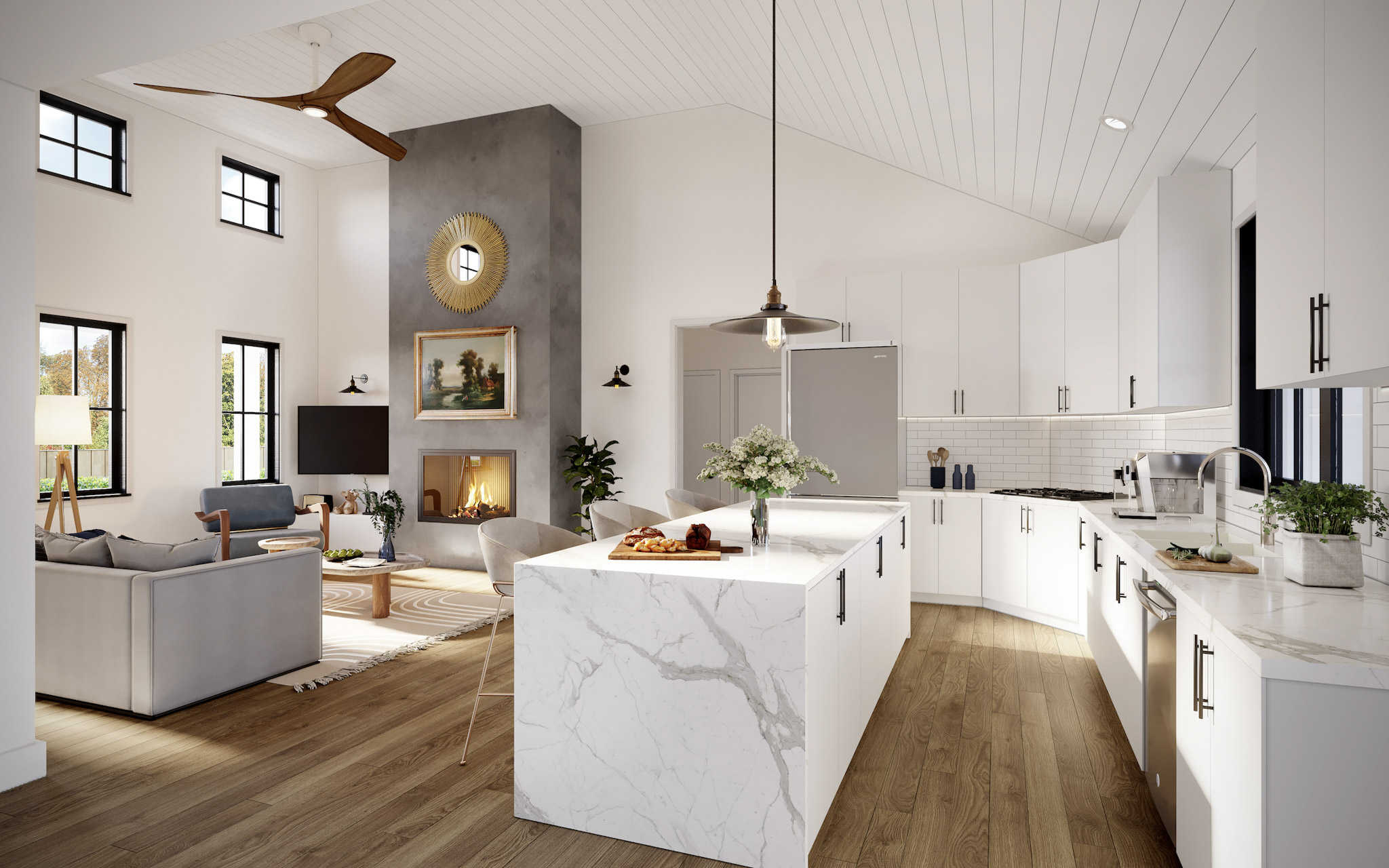 Kitchen: Kitchen Island of this 3-Bedroom,1700 Sq Ft Plan -211-1050