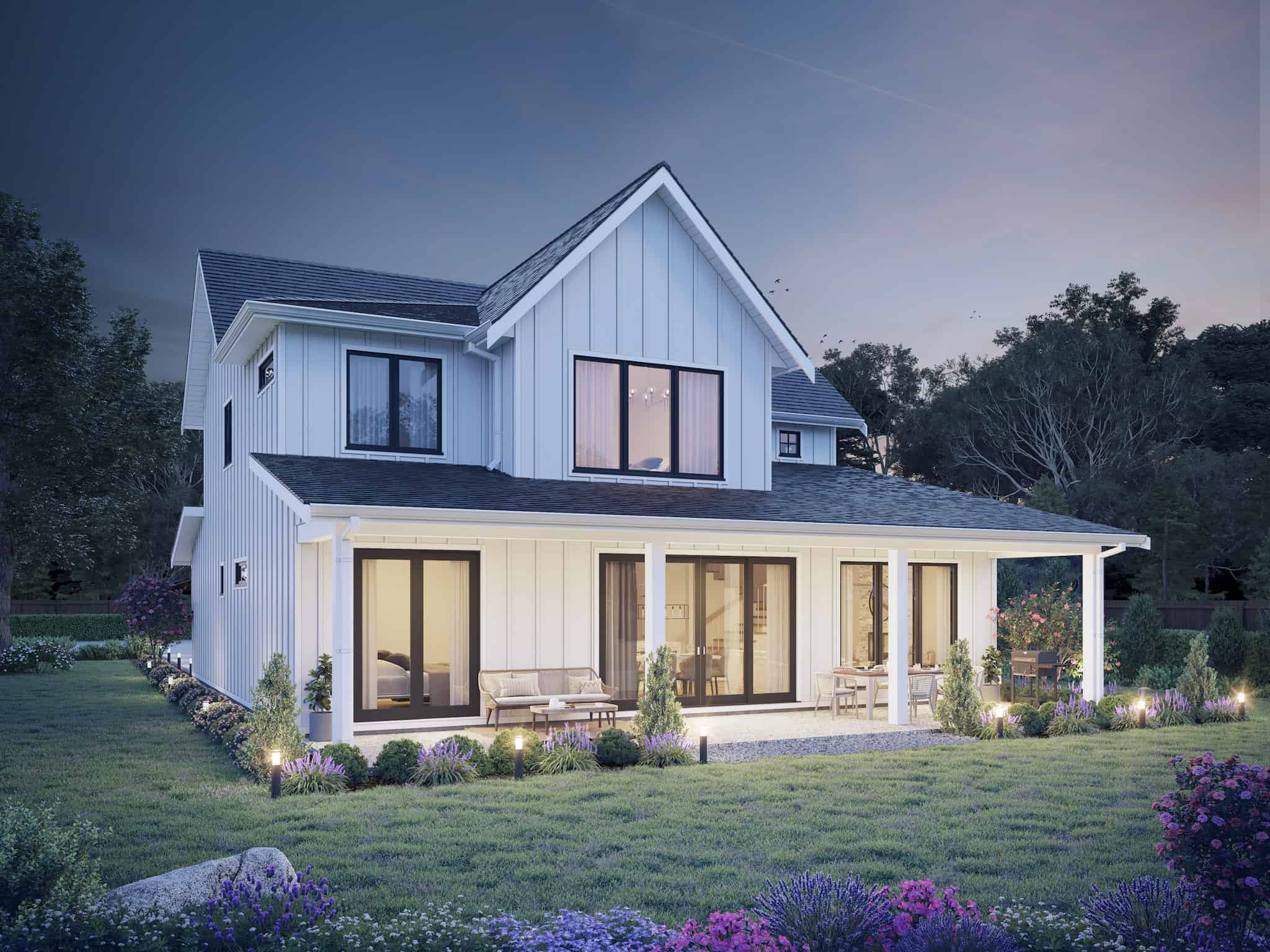 Home at Night of this 6-Bedroom,2421 Sq Ft Plan -211-1055