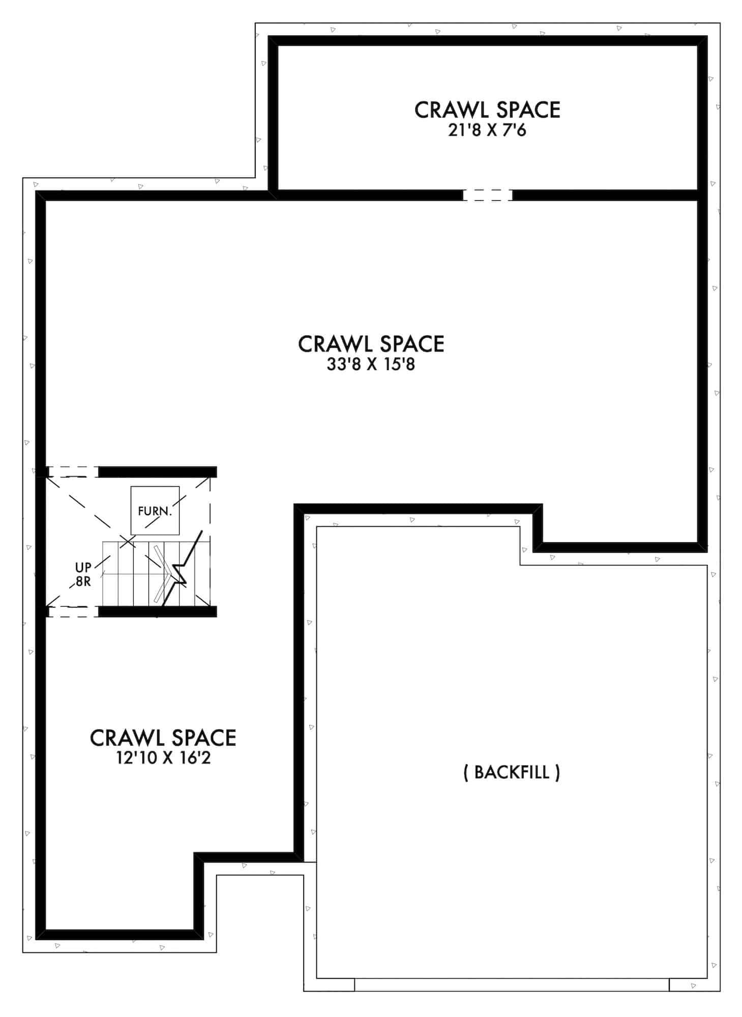 Basement of Contemporary Plan #211-1057
