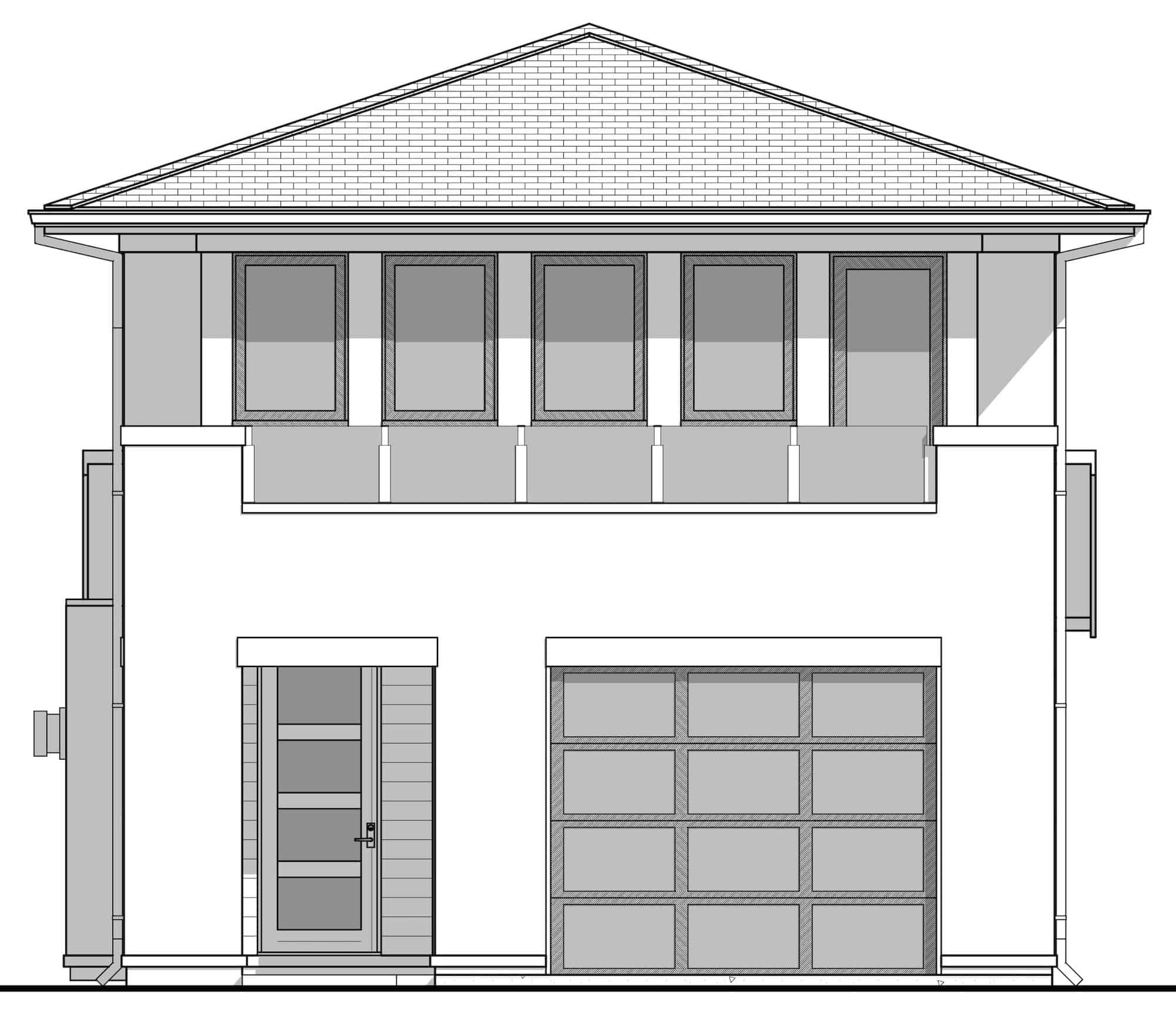 Home Plan Front Elevation of this 3-Bedroom,1938 Sq Ft Plan -211-1059