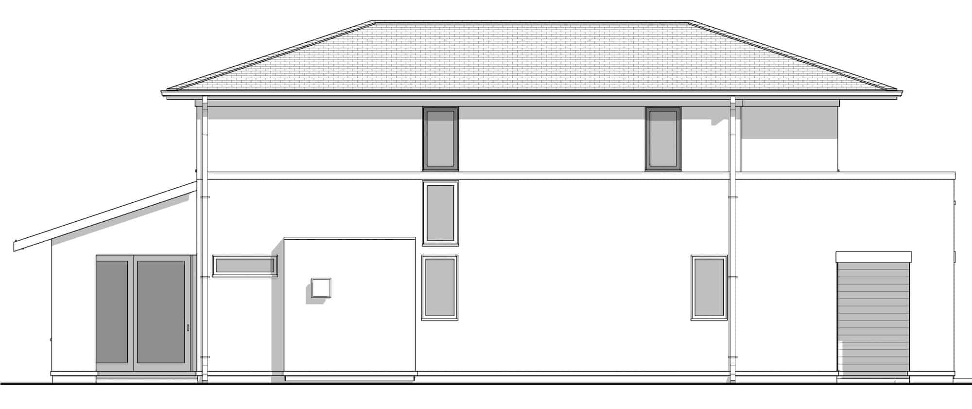 Home Plan Left Elevation of this 3-Bedroom,1938 Sq Ft Plan -211-1059