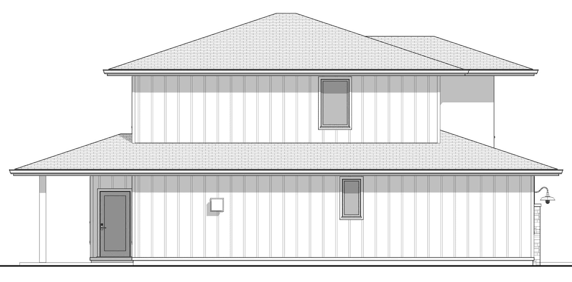 Home Plan Left Elevation of this 3-Bedroom,2193 Sq Ft Plan -211-1060