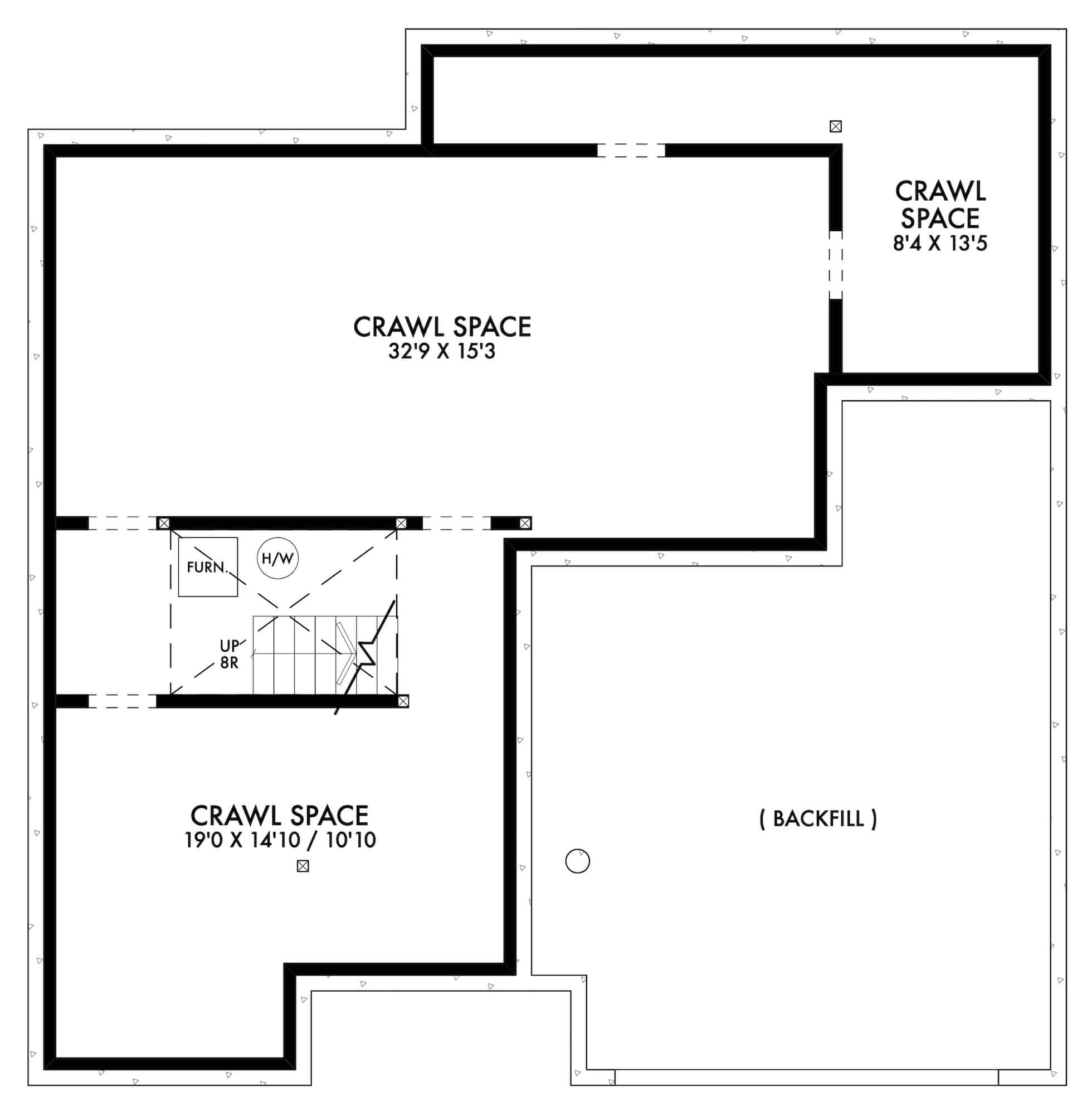 Basement of Contemporary Plan #211-1060