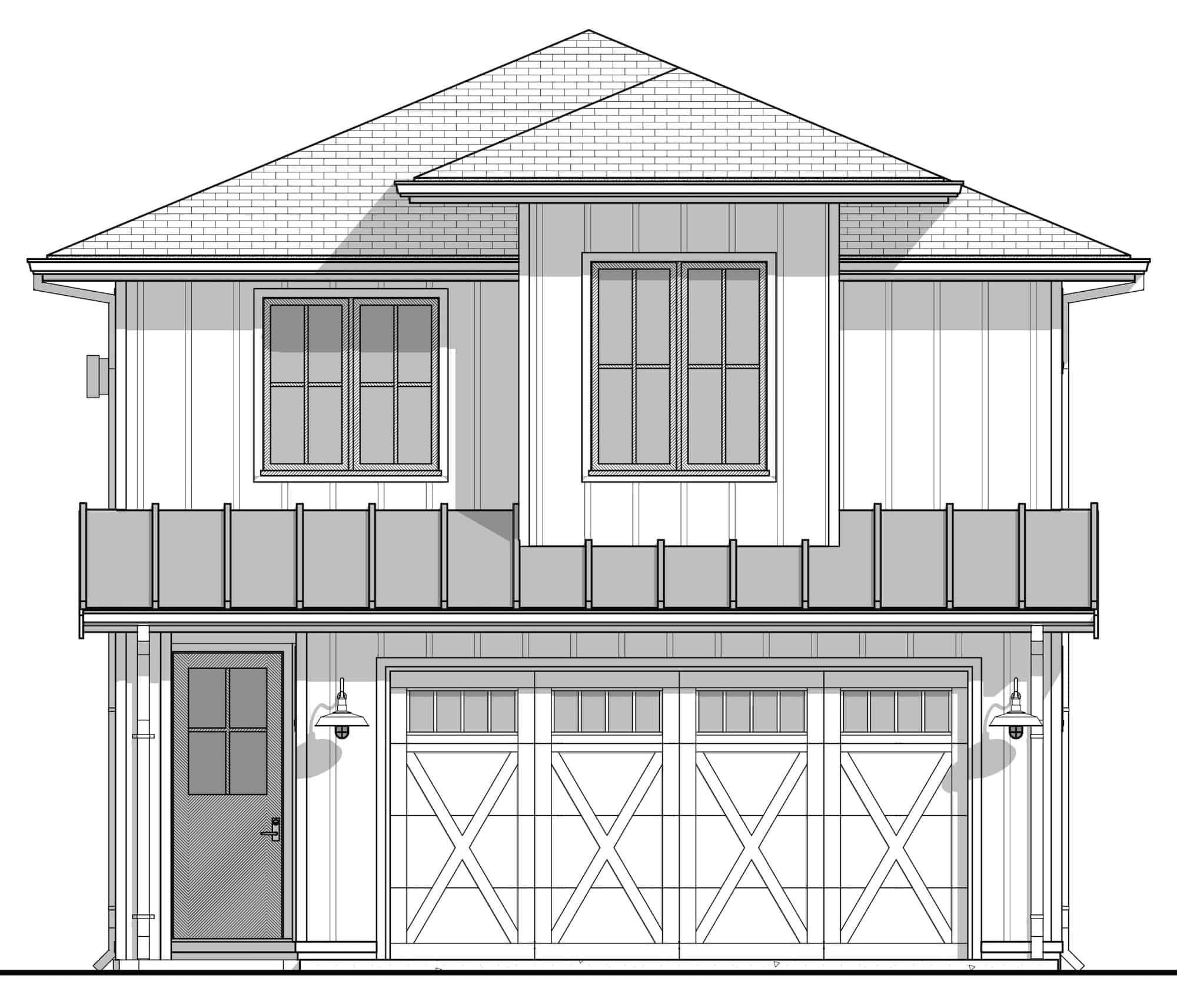 Home Plan Front Elevation of this 3-Bedroom,1650 Sq Ft Plan -211-1062