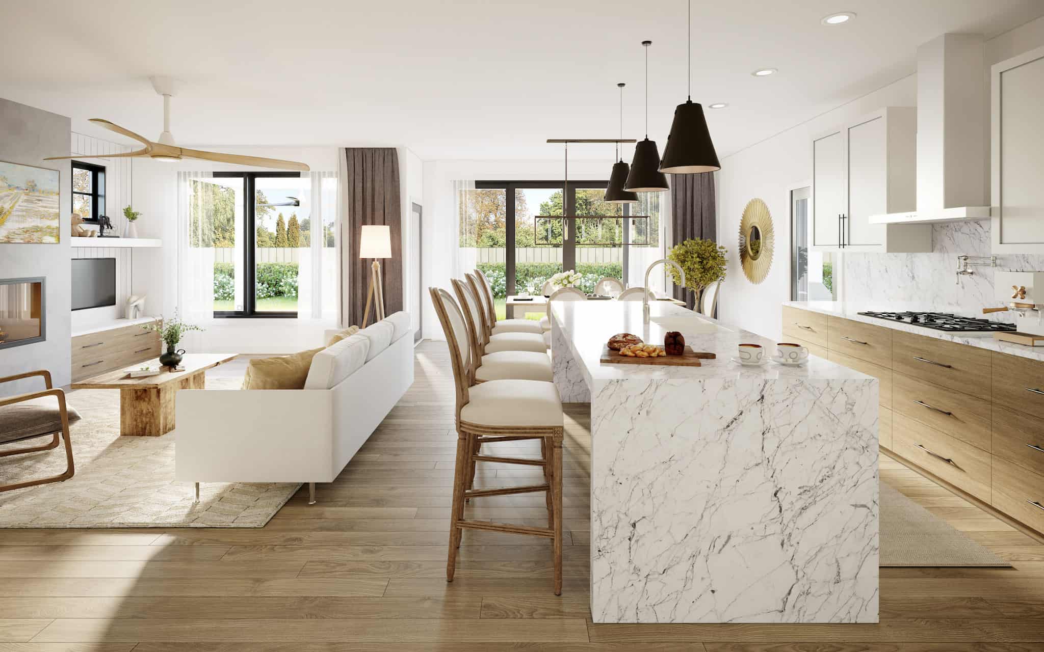 Kitchen: Kitchen Island of this 4-Bedroom,2272 Sq Ft Plan -211-1066