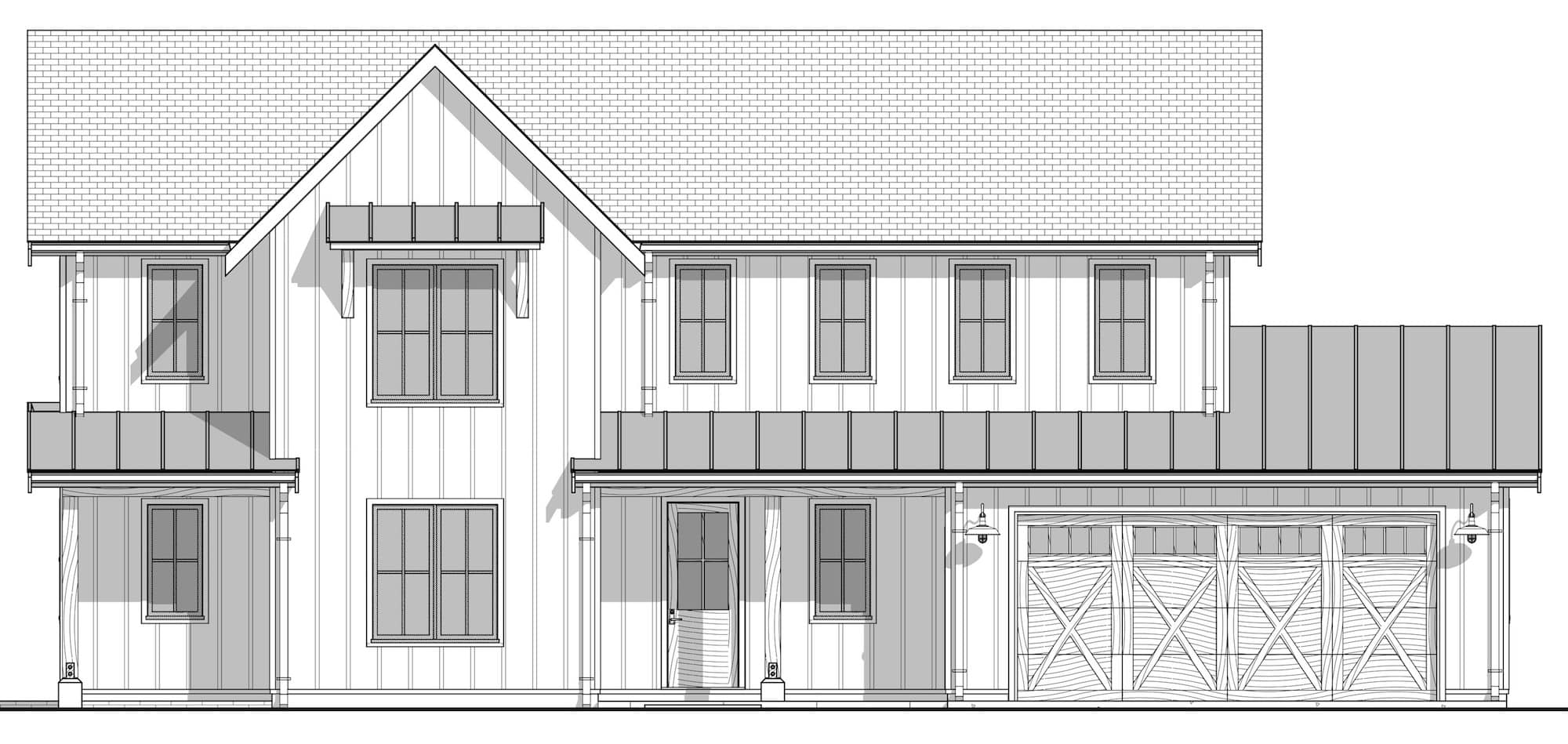 Home Plan Front Elevation of this 5-Bedroom,2995 Sq Ft Plan -211-1067
